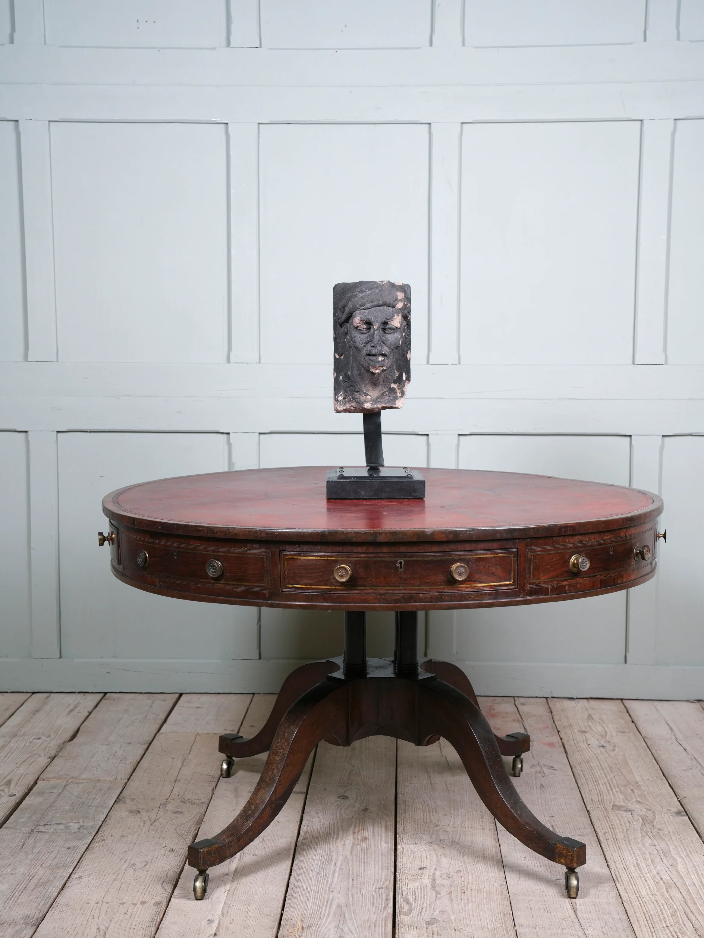 A 19th Century Carved Sand Stone Male Bust - Image 3