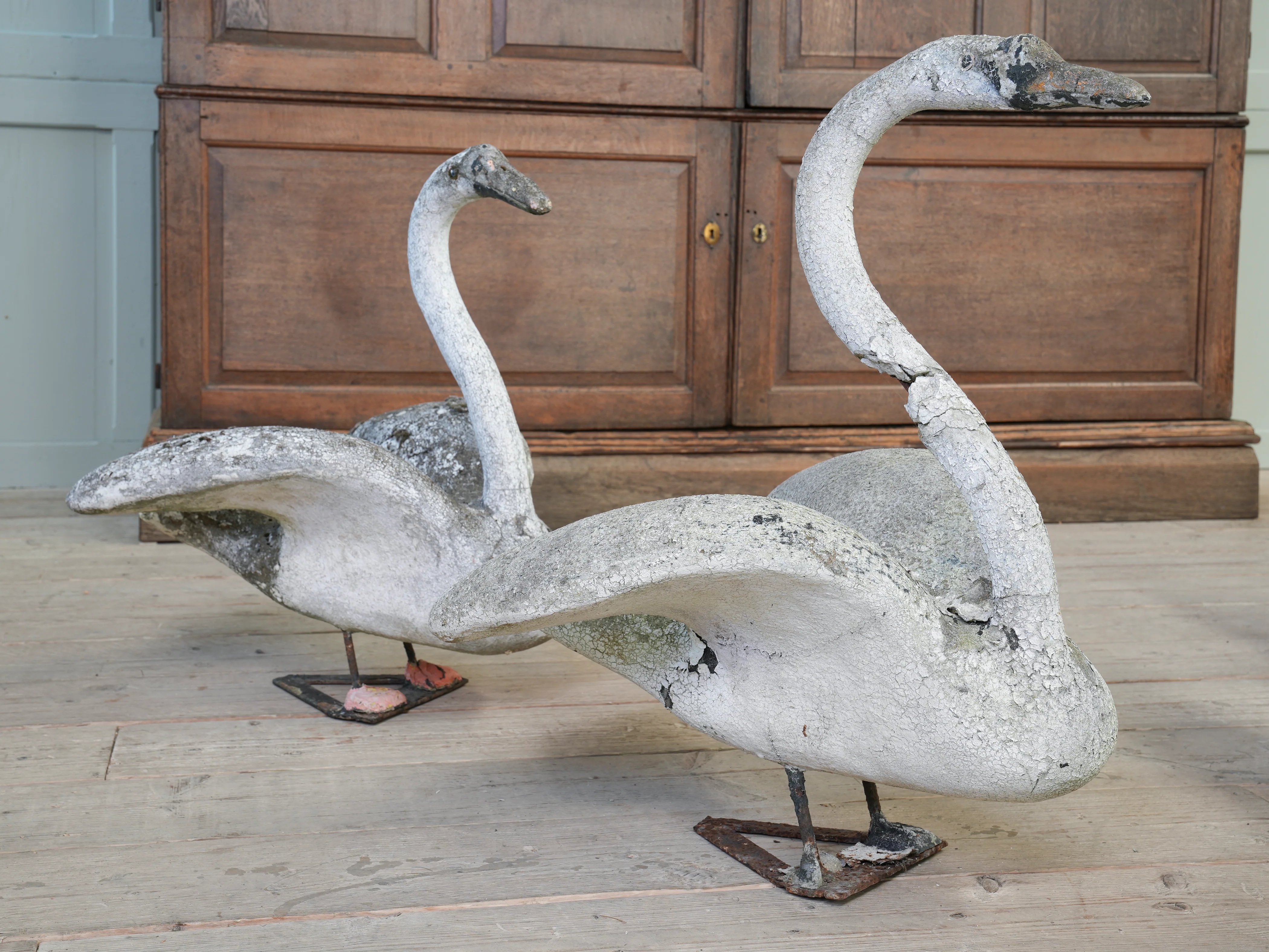 A Bevy of Composition Stone Swans - Image 16