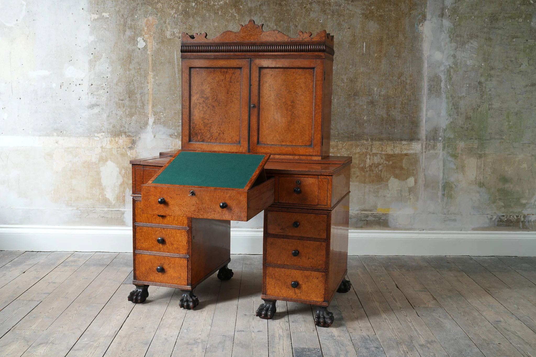 A George IV Amboyna Campaign Desk - Image 15