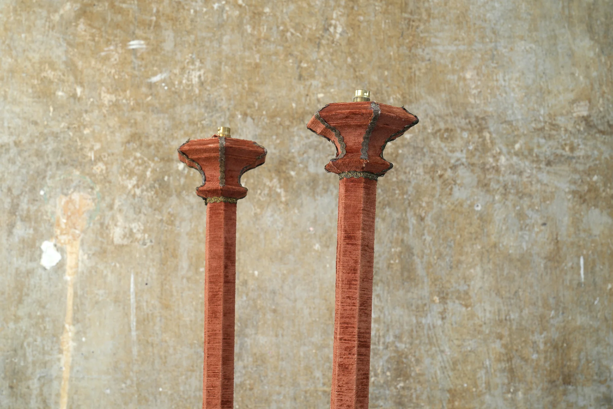 A Pair of Velvet Floor Lamps - Image 10