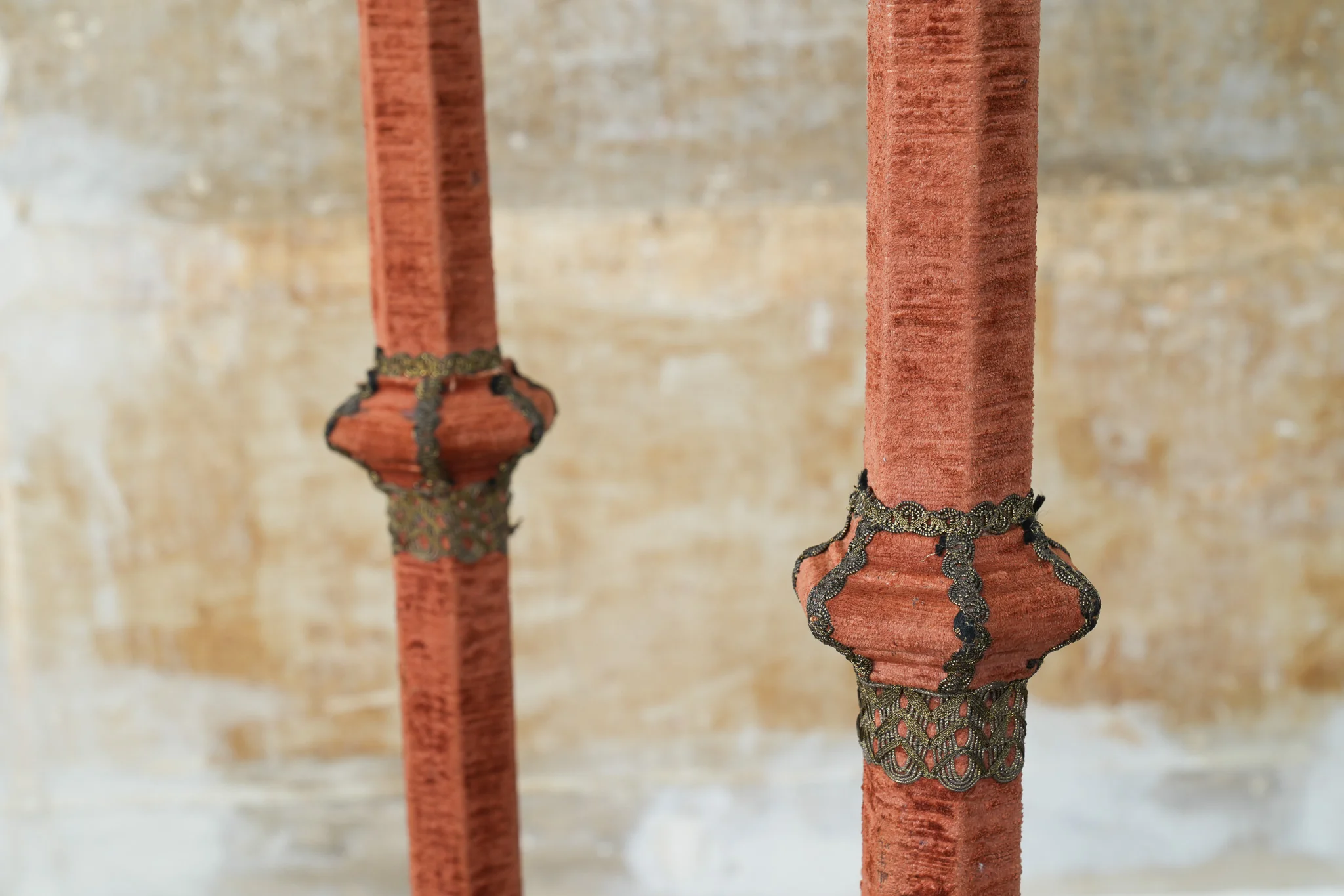 A Pair of Velvet Floor Lamps - Image 6
