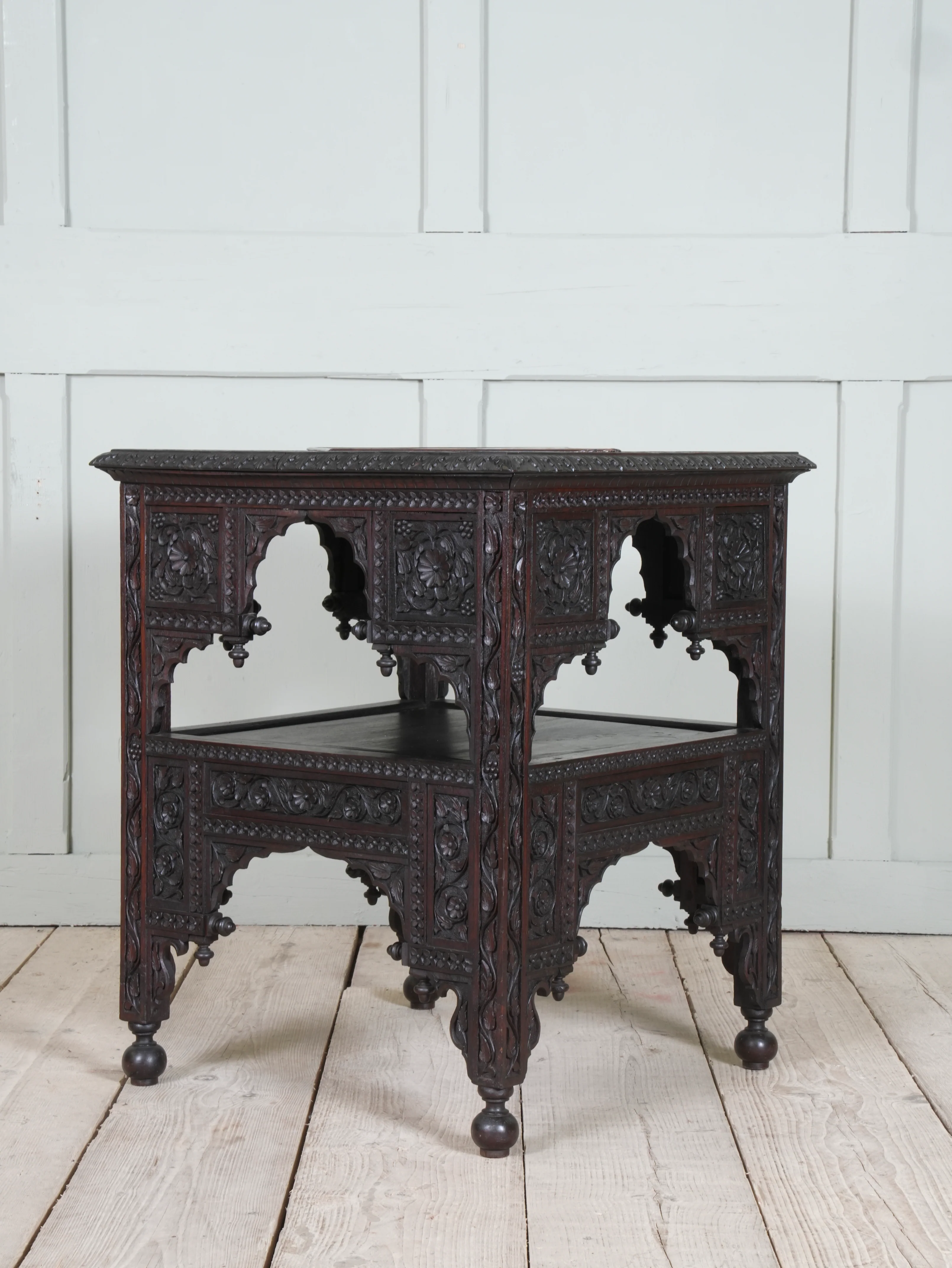 A Carved Rosewood & Pietra Dura Occasional Table - Image 2