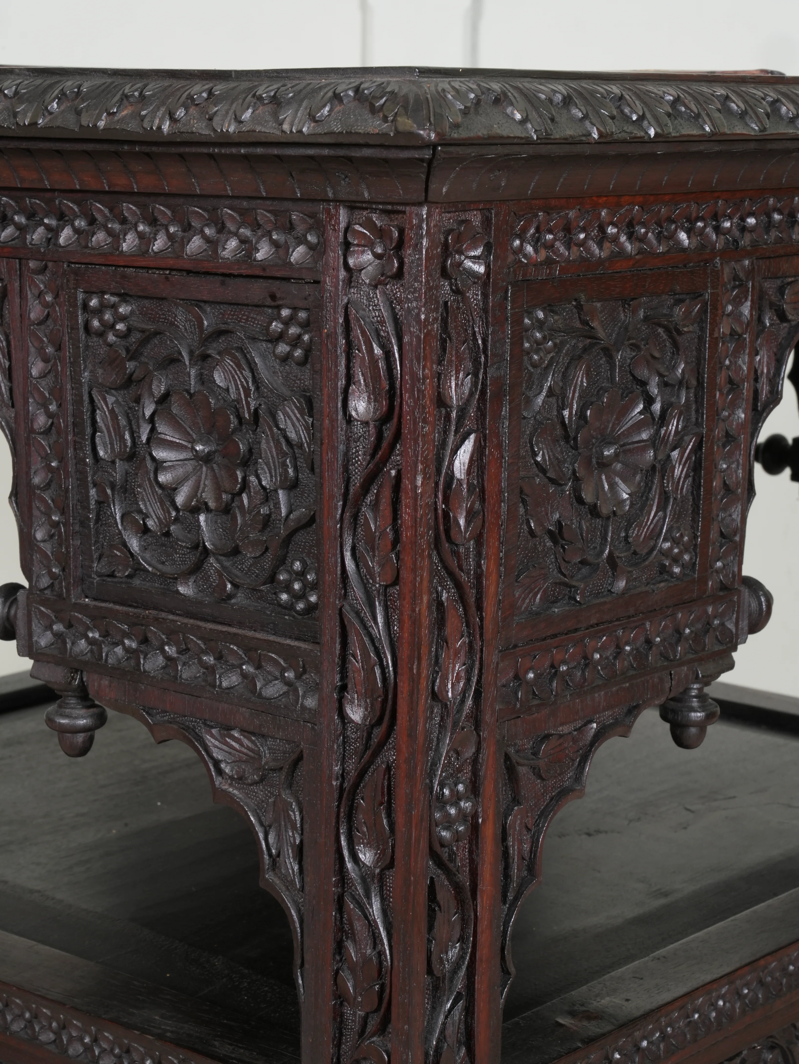 A Carved Rosewood & Pietra Dura Occasional Table - Image 5