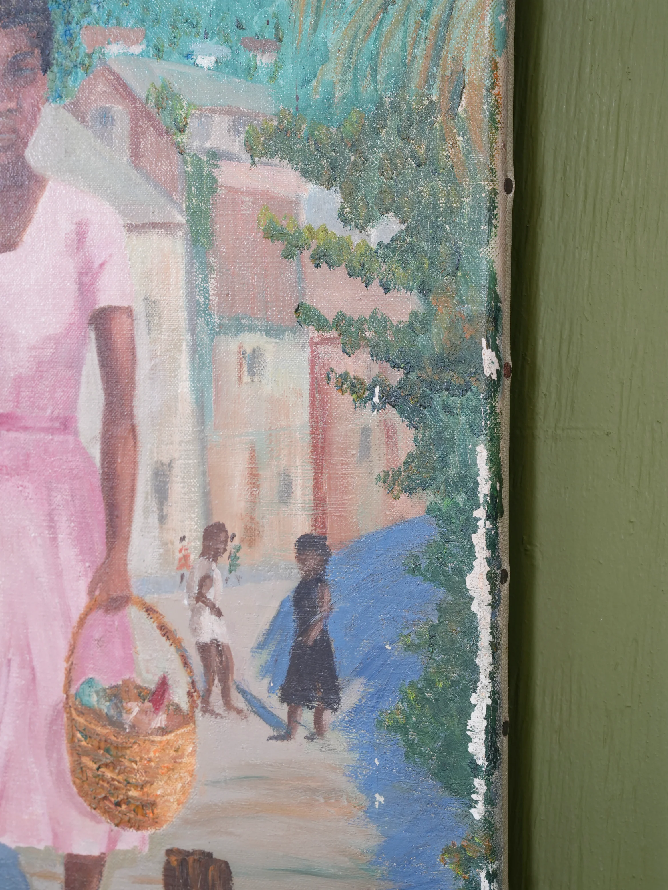 A Caribbean Harbour Oil On Canvas - Image 7