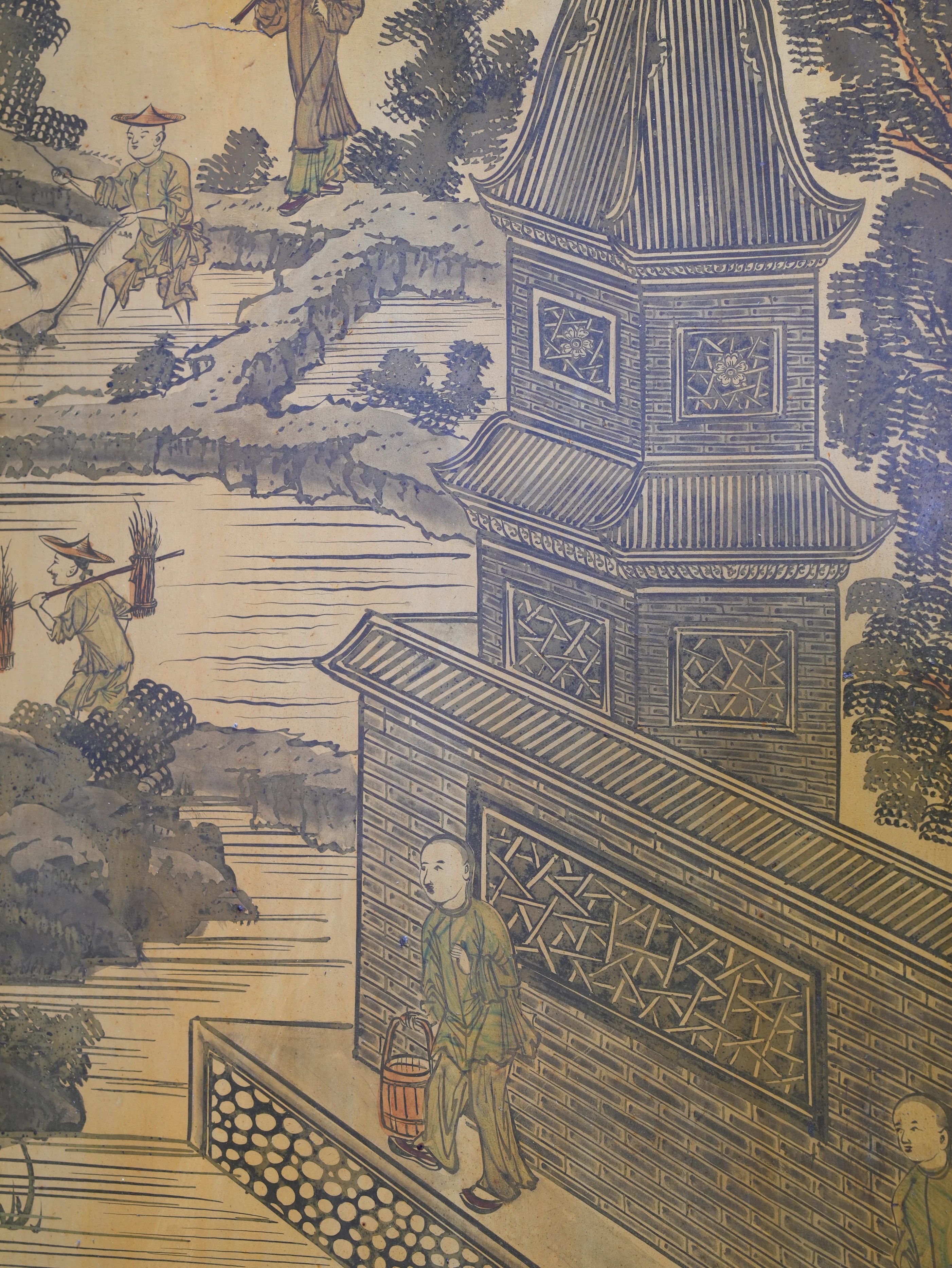 A Regency Eight-Fold Lacquered Room Screen - Image 13