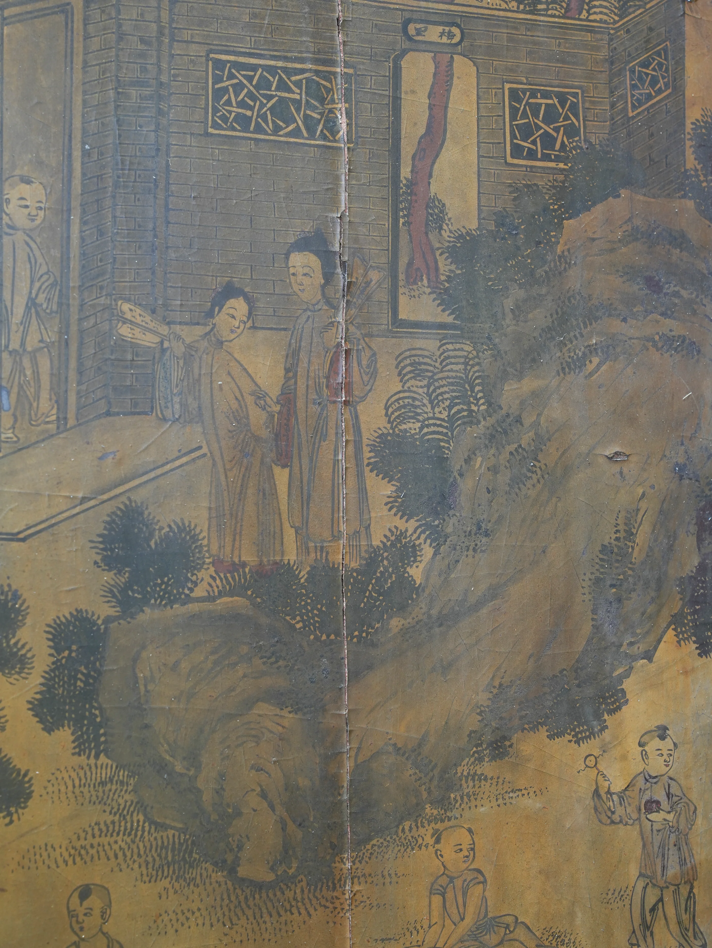 A Regency Eight-Fold Lacquered Room Screen - Image 28