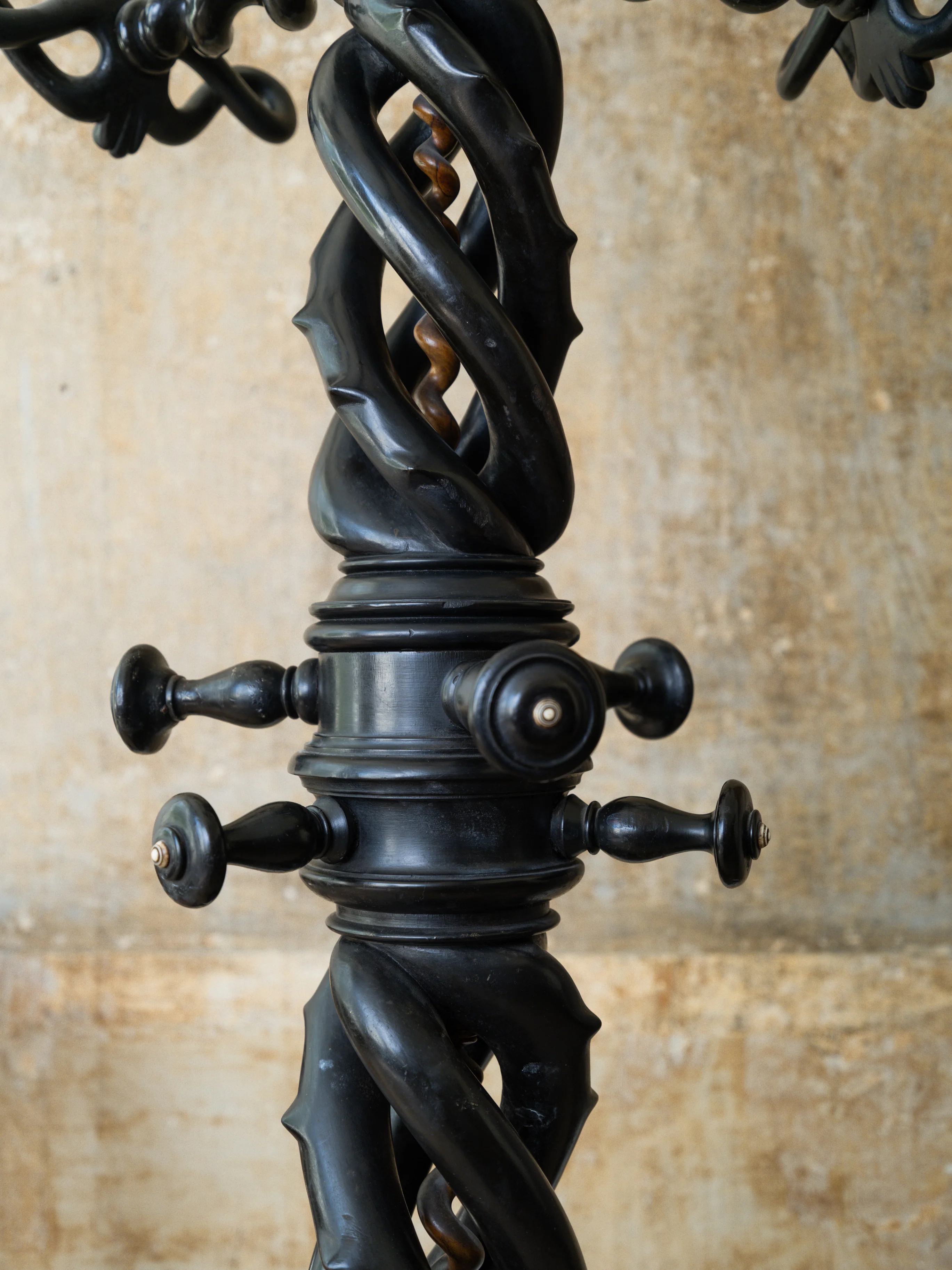 A 19th Century Ebonised Hat & Coat Stand - Image 11