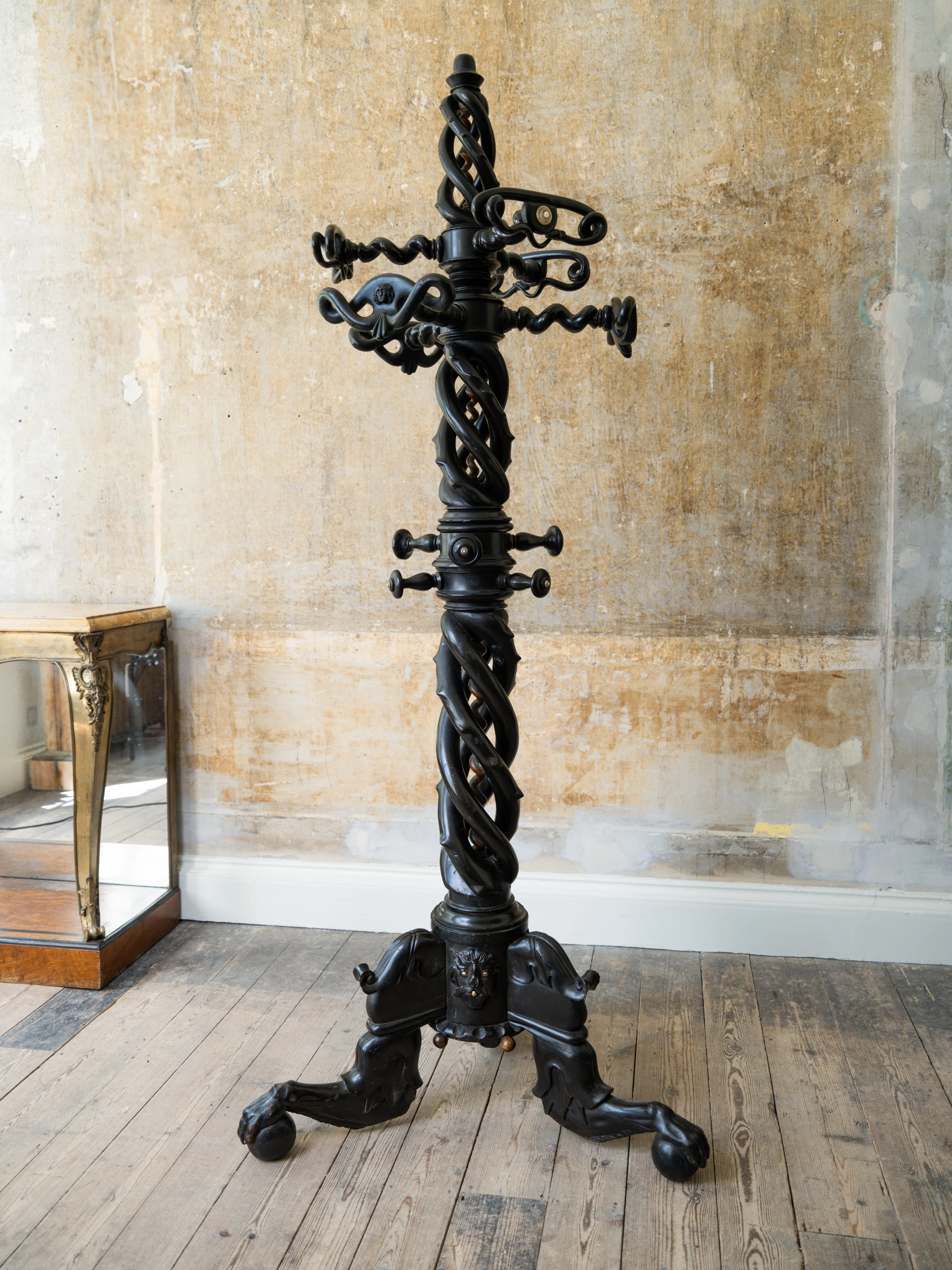 A 19th Century Ebonised Hat & Coat Stand - Image 8