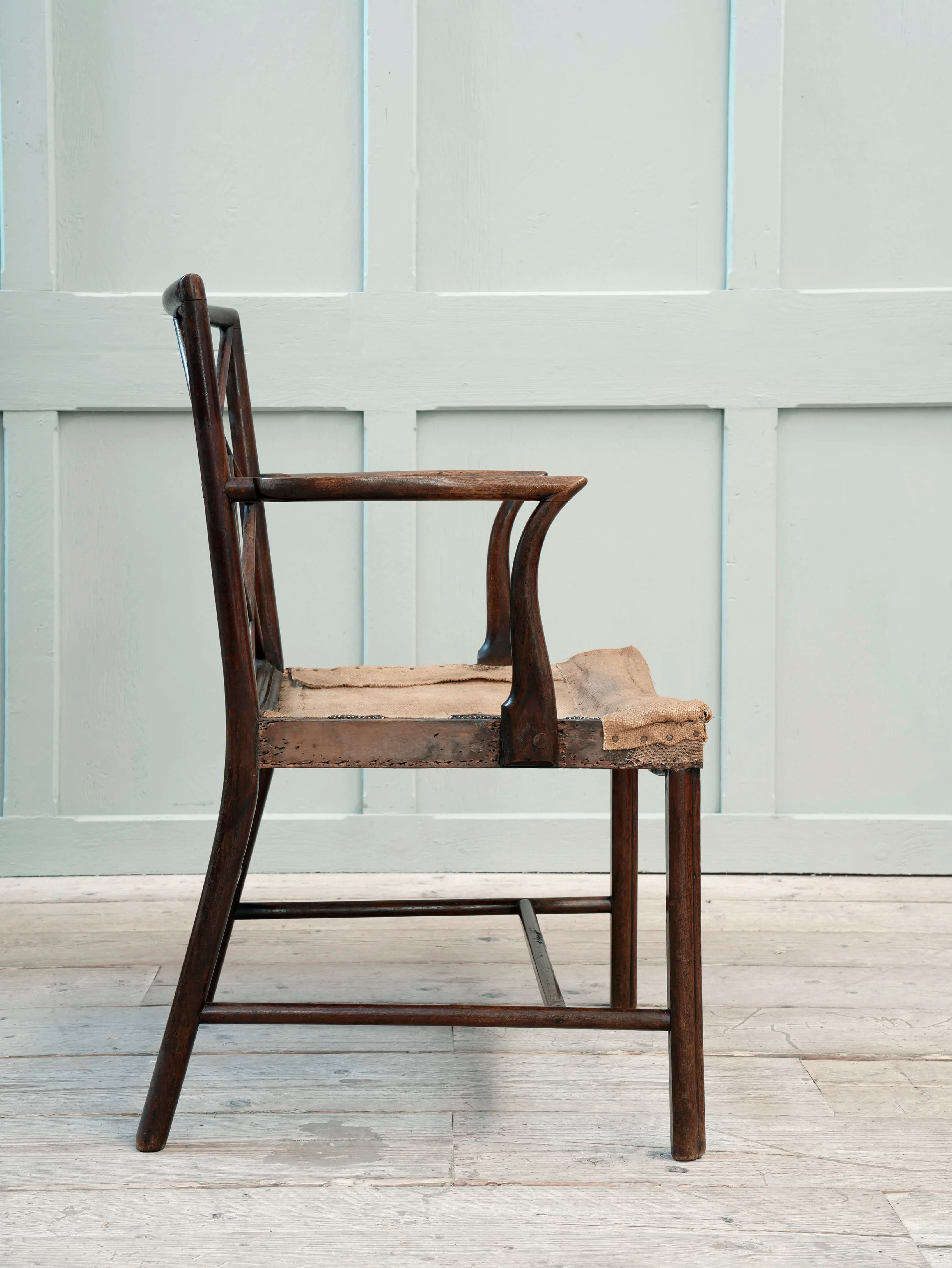 A Scottish George III Mahogany Cockpen Armchair - Image 7