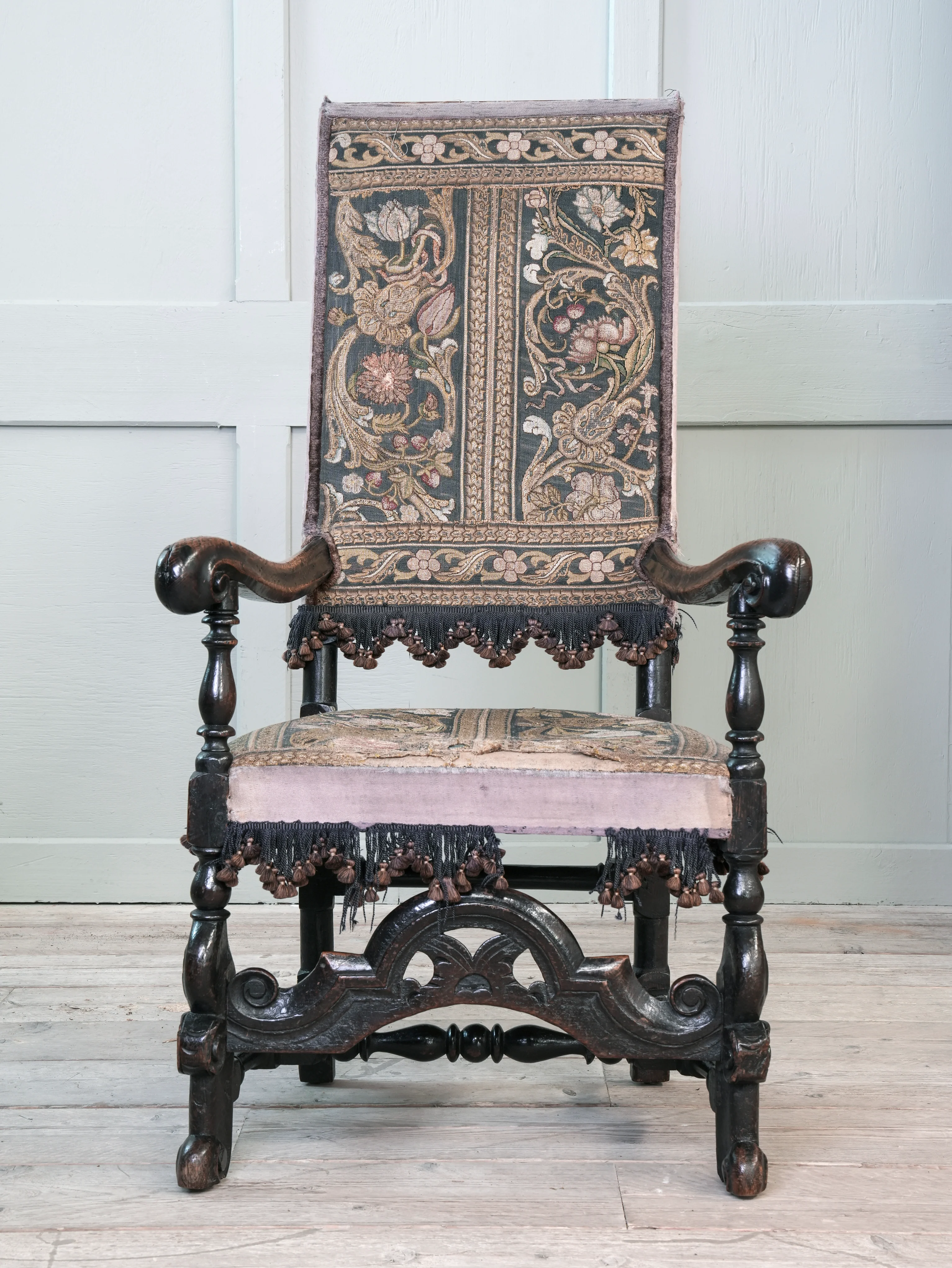 A Charles II Walnut Armchair - Image 4
