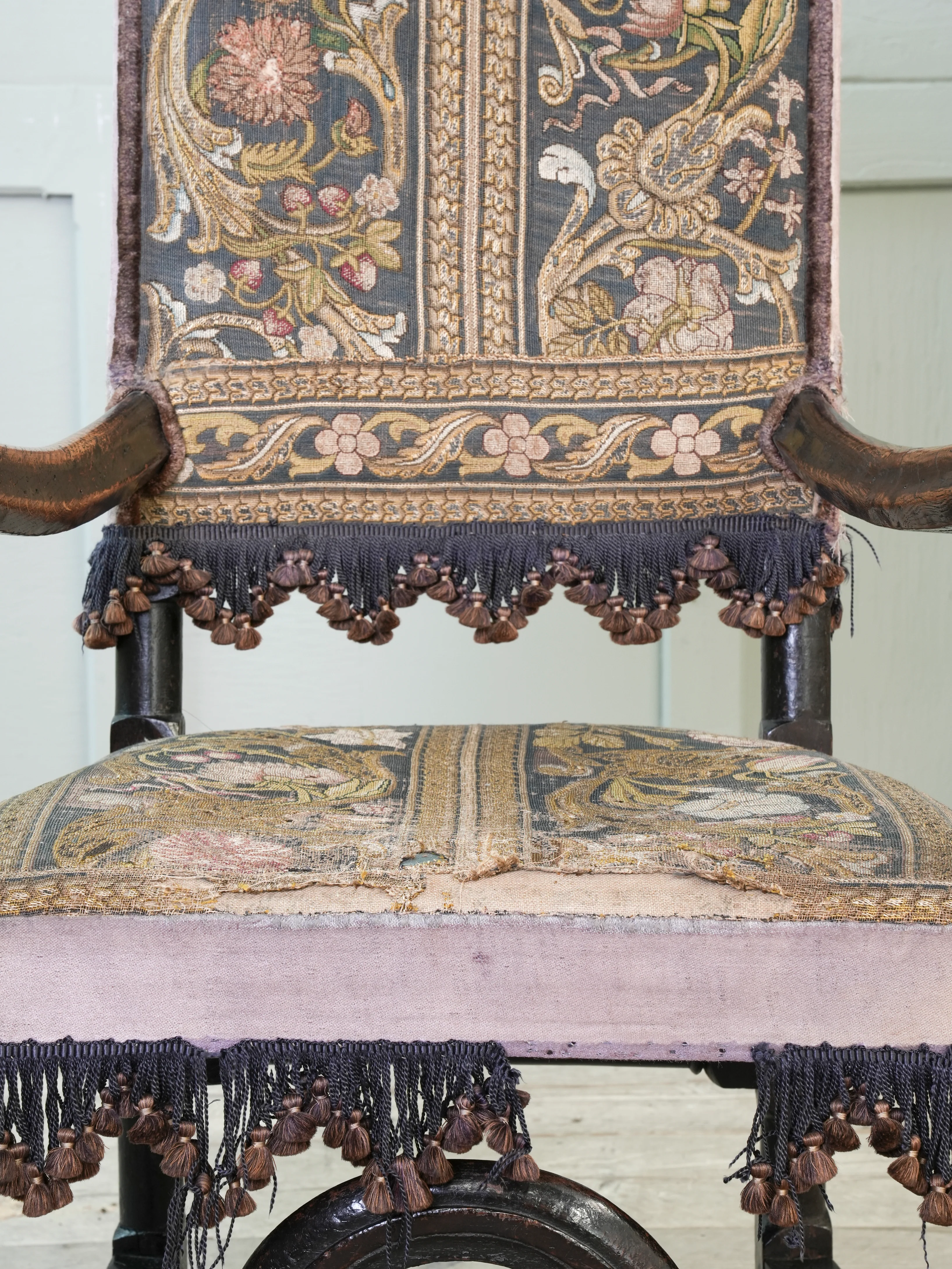 A Charles II Walnut Armchair - Image 8