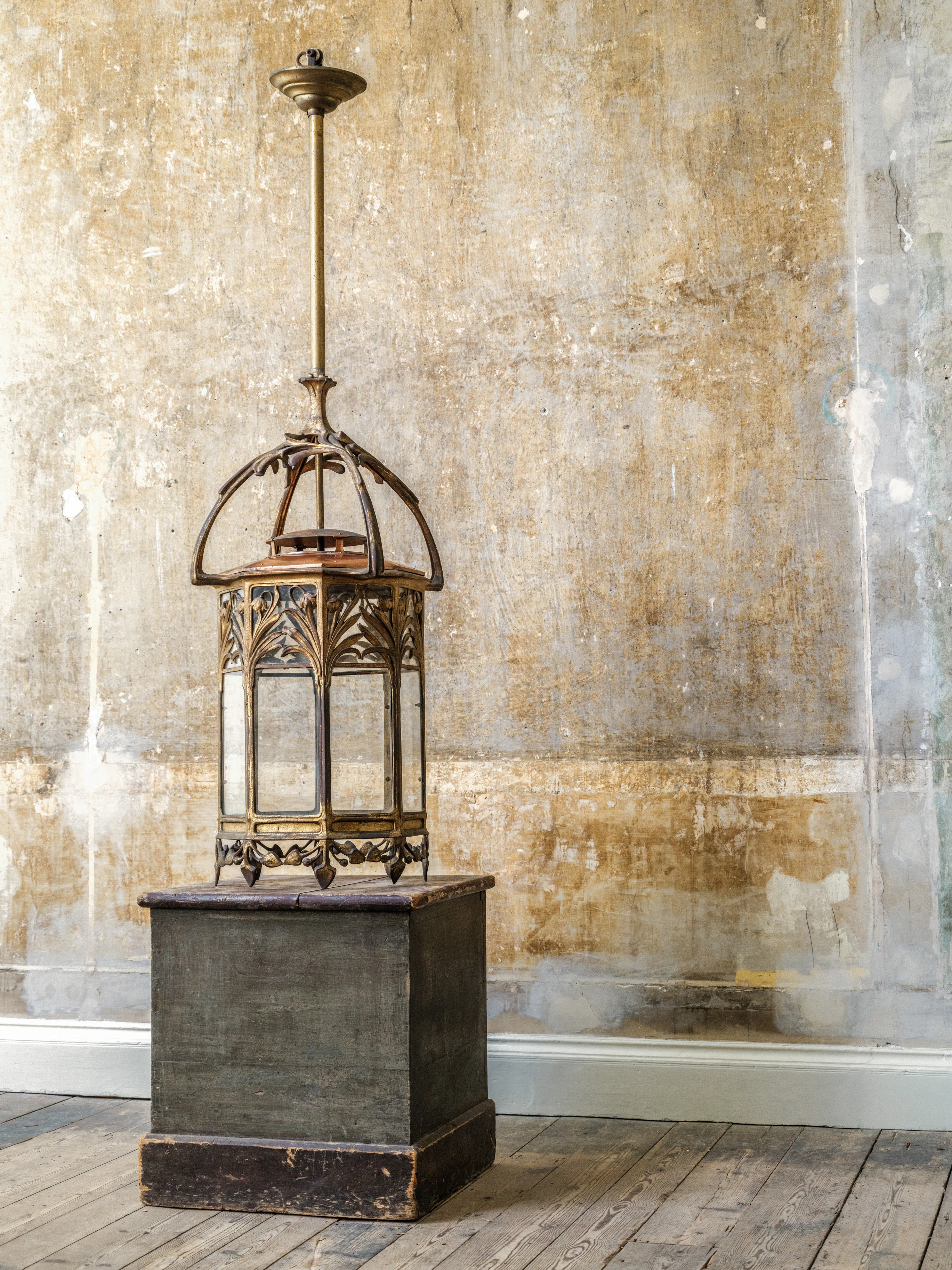 A Gilt Bronze Art Nouveau Lantern - Image 3