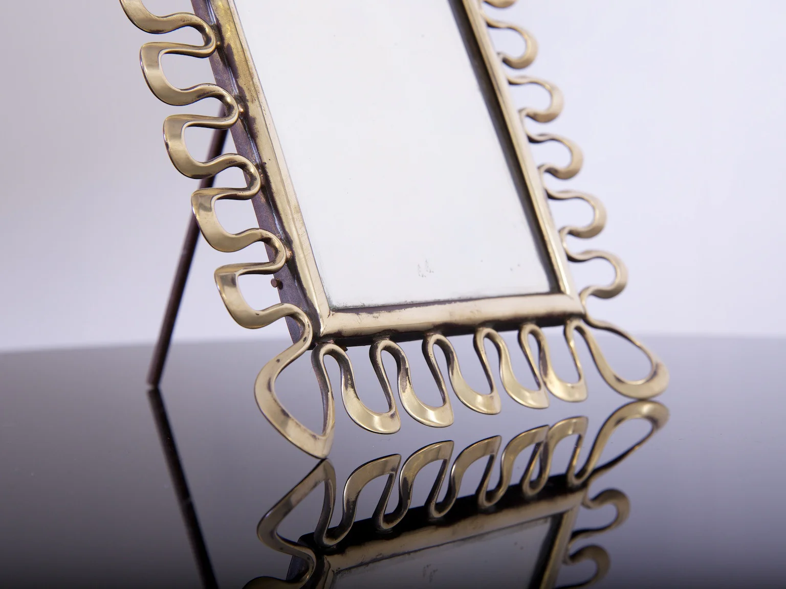 Brass Table Mirror - Image 6