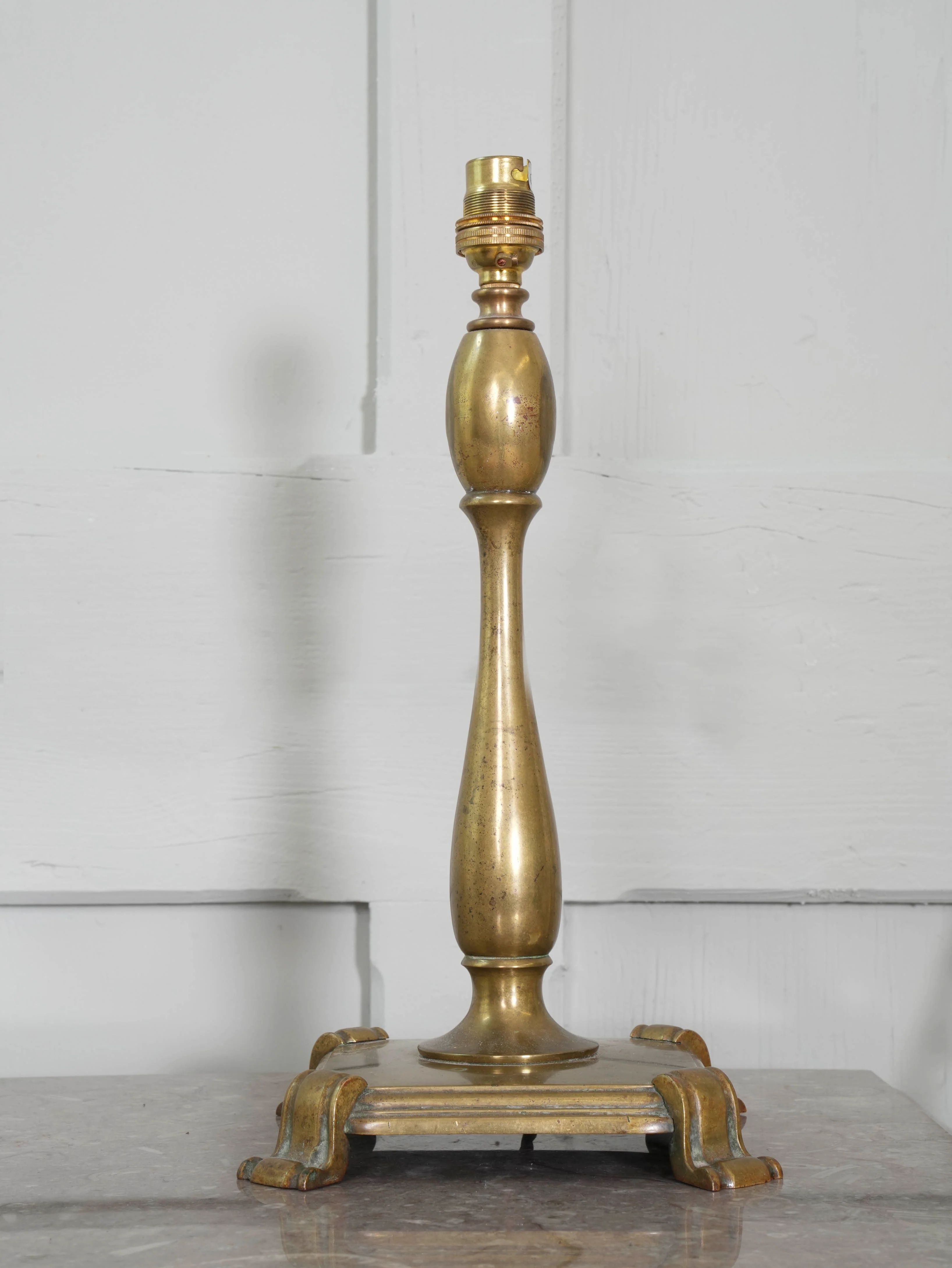 A Brass Baluster Form Table Lamp - Image 3