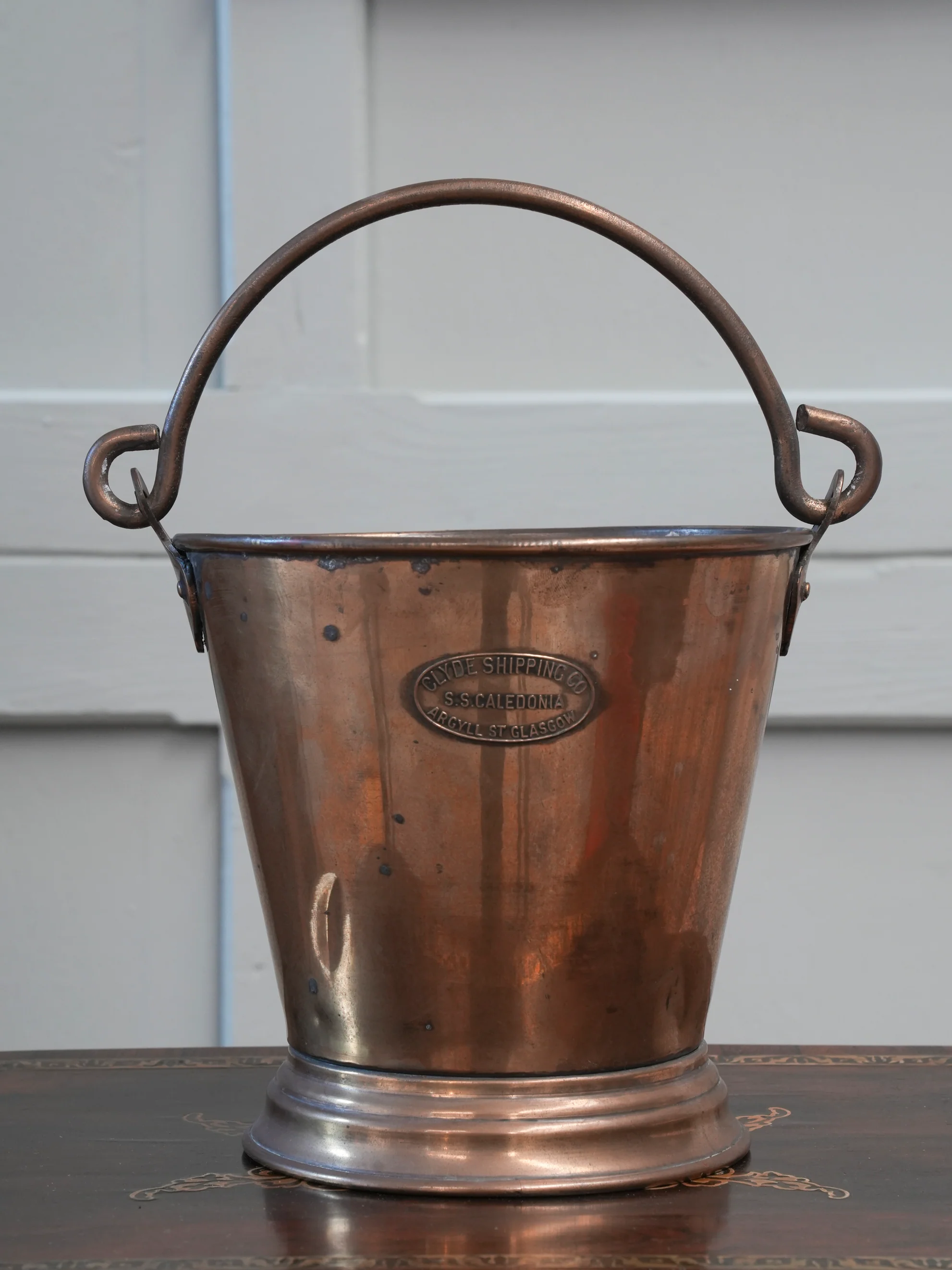 A Brass "S.S. Caledonia" Bucket