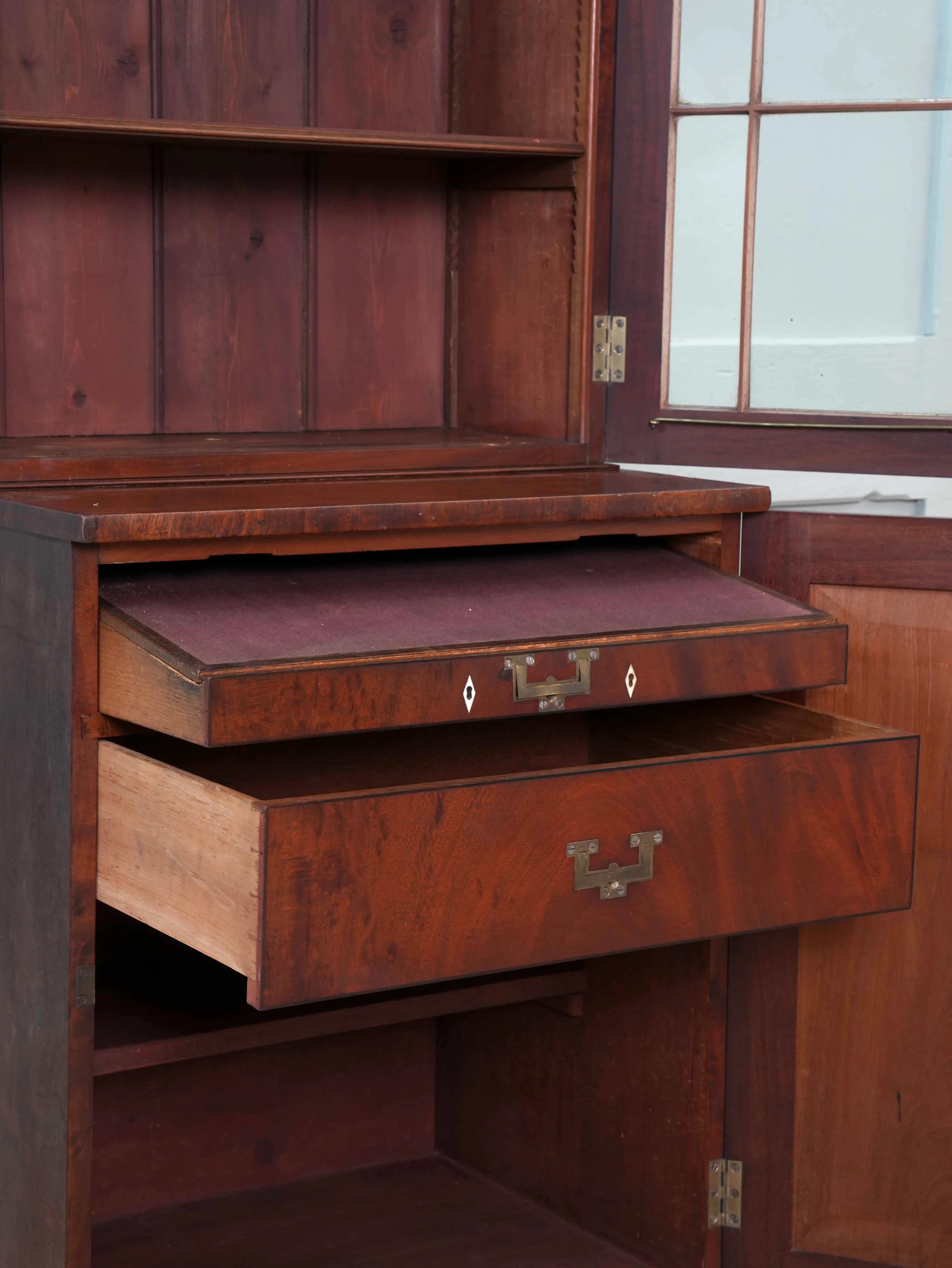 A William IV Mahogany Bureau Bookcase - Image 7