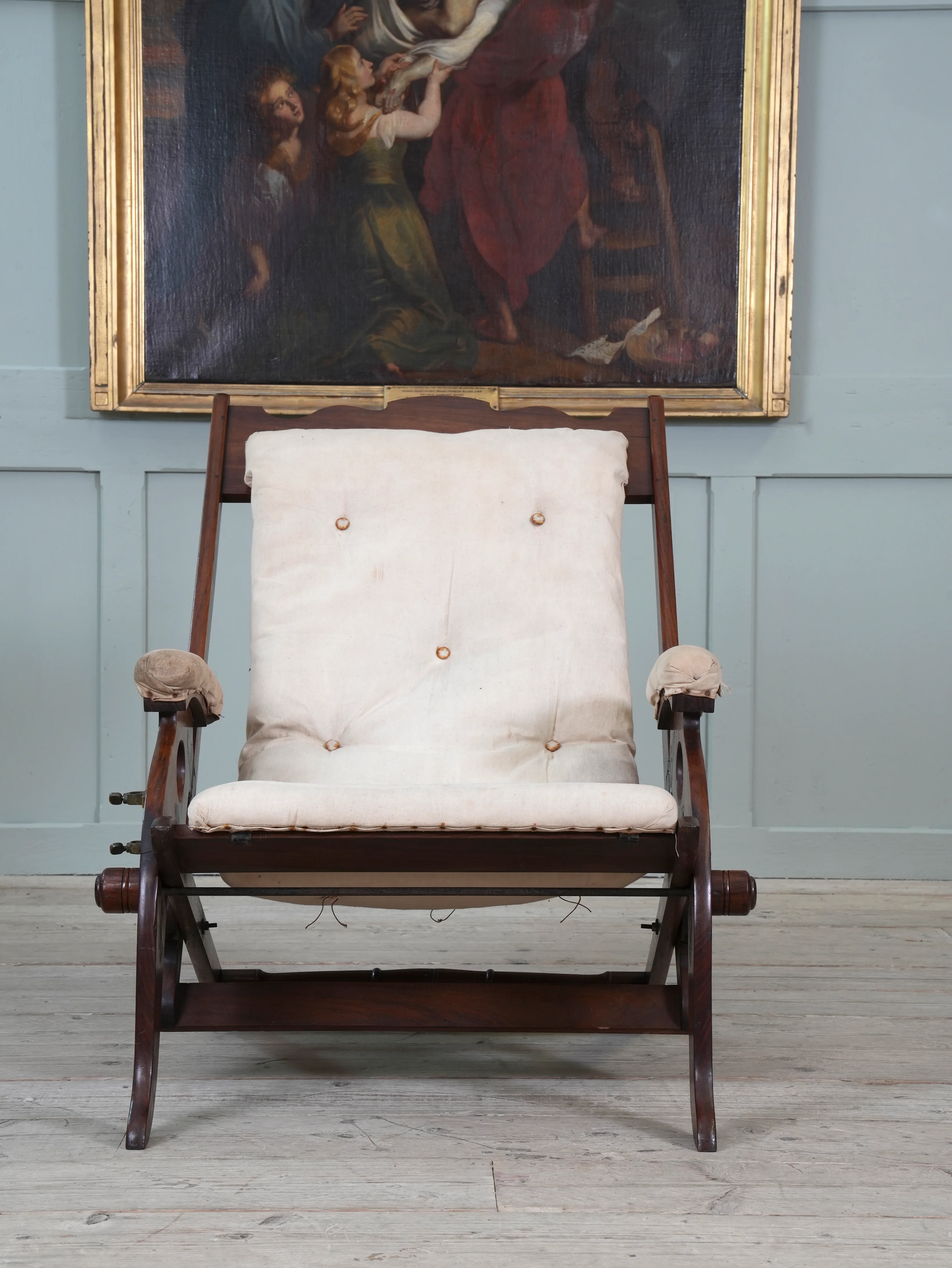 A Teak Campaign Chair - Image 13