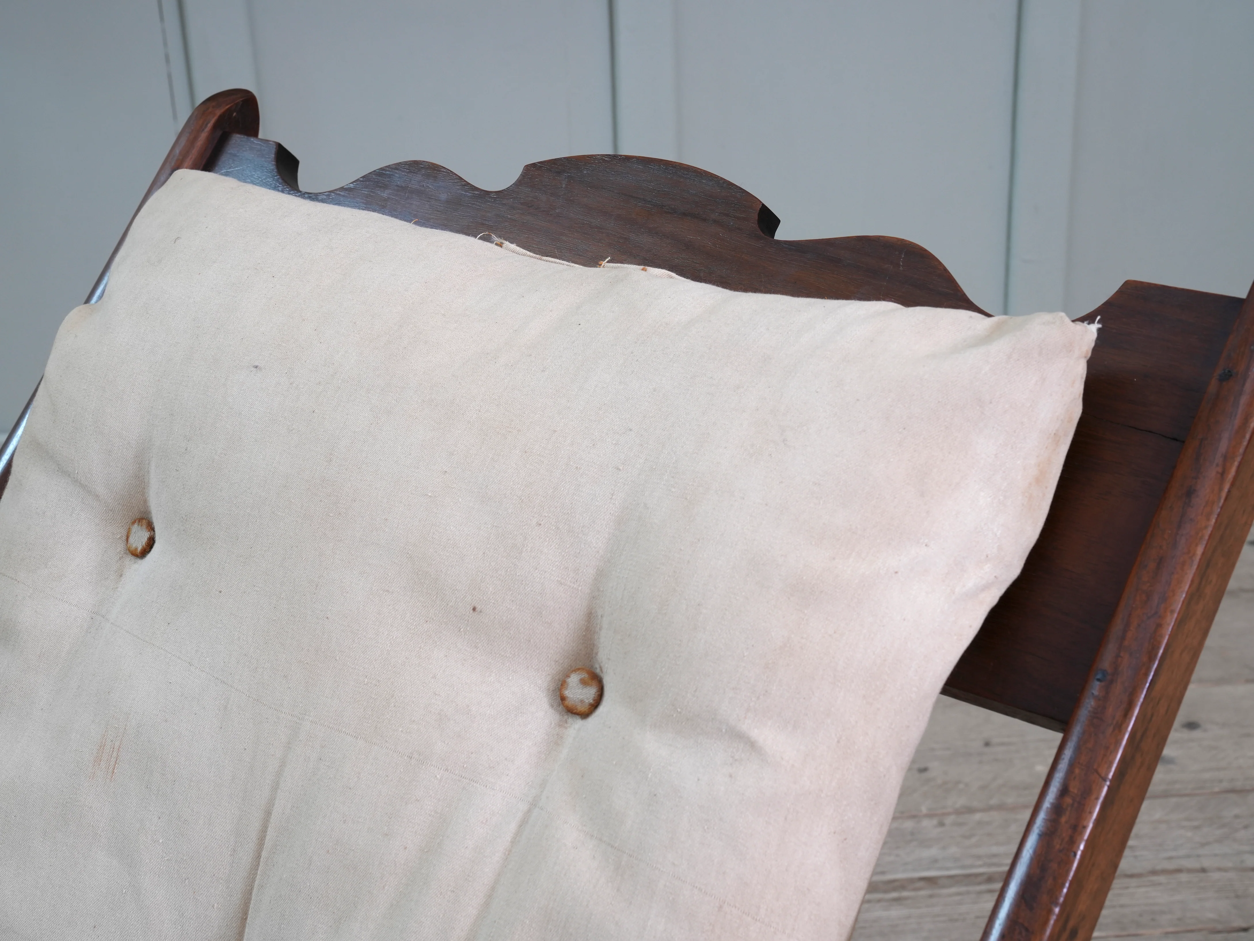 A Teak Campaign Chair - Image 18