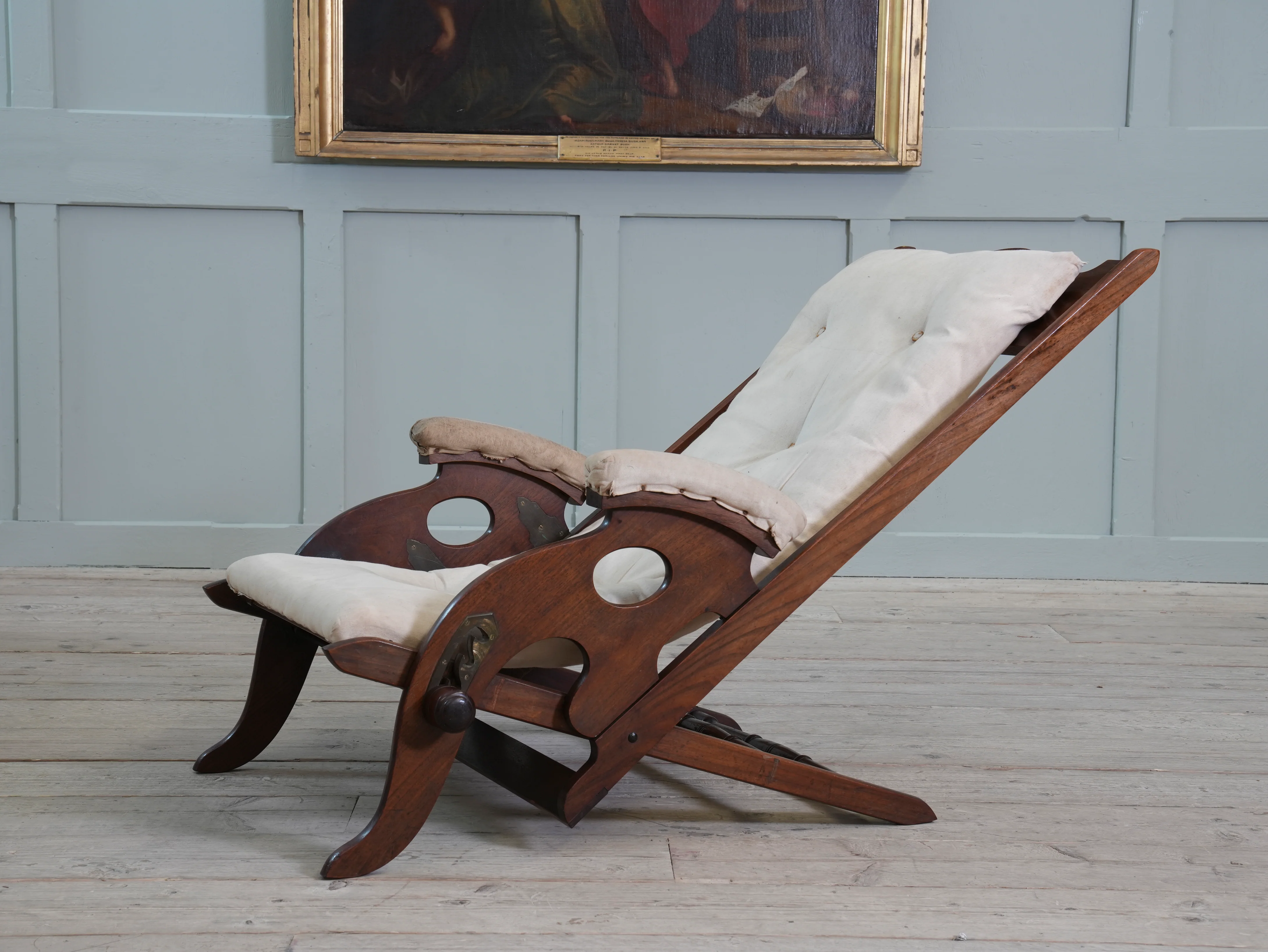A Teak Campaign Chair - Image 19