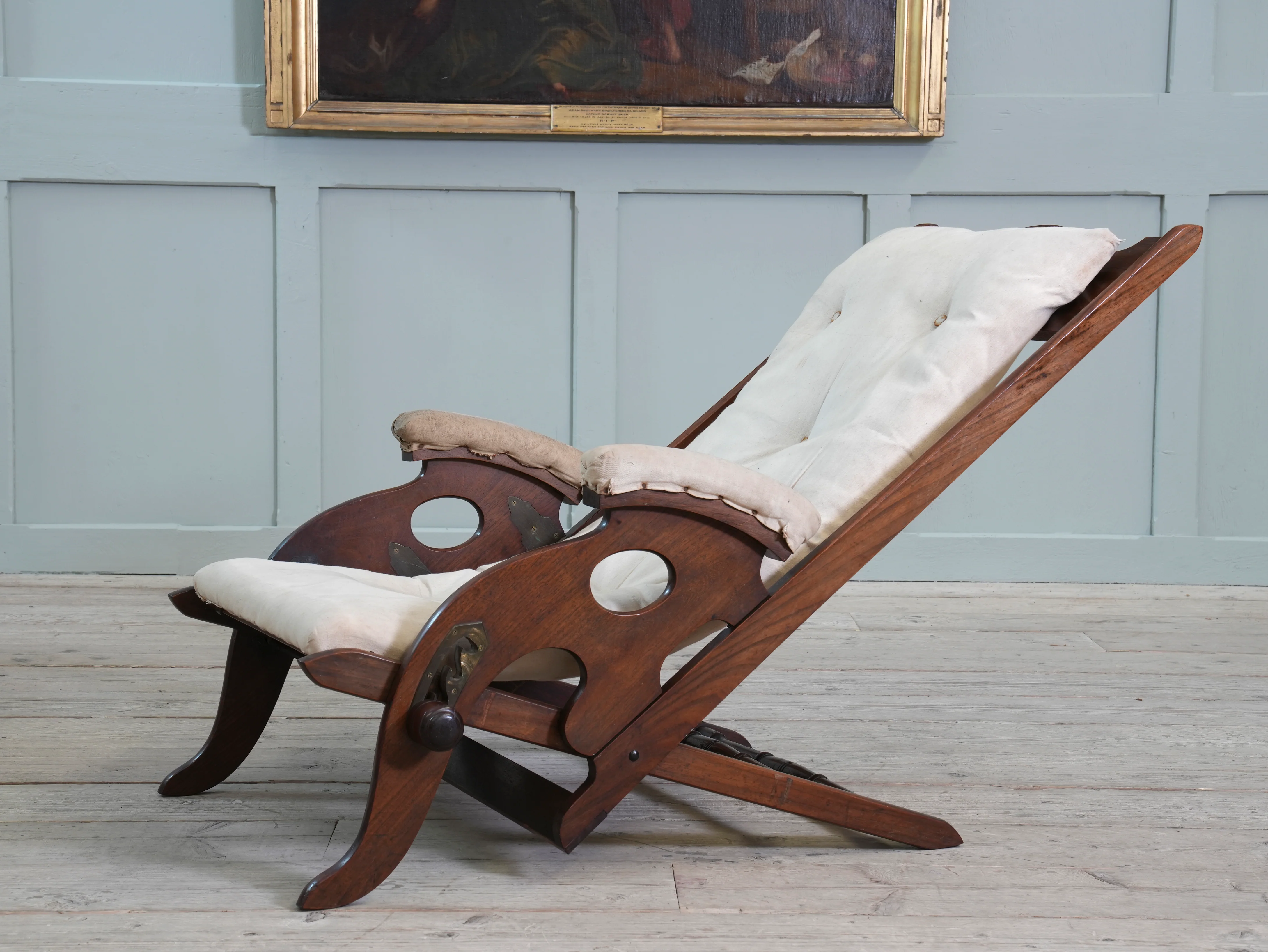A Teak Campaign Chair - Image 20