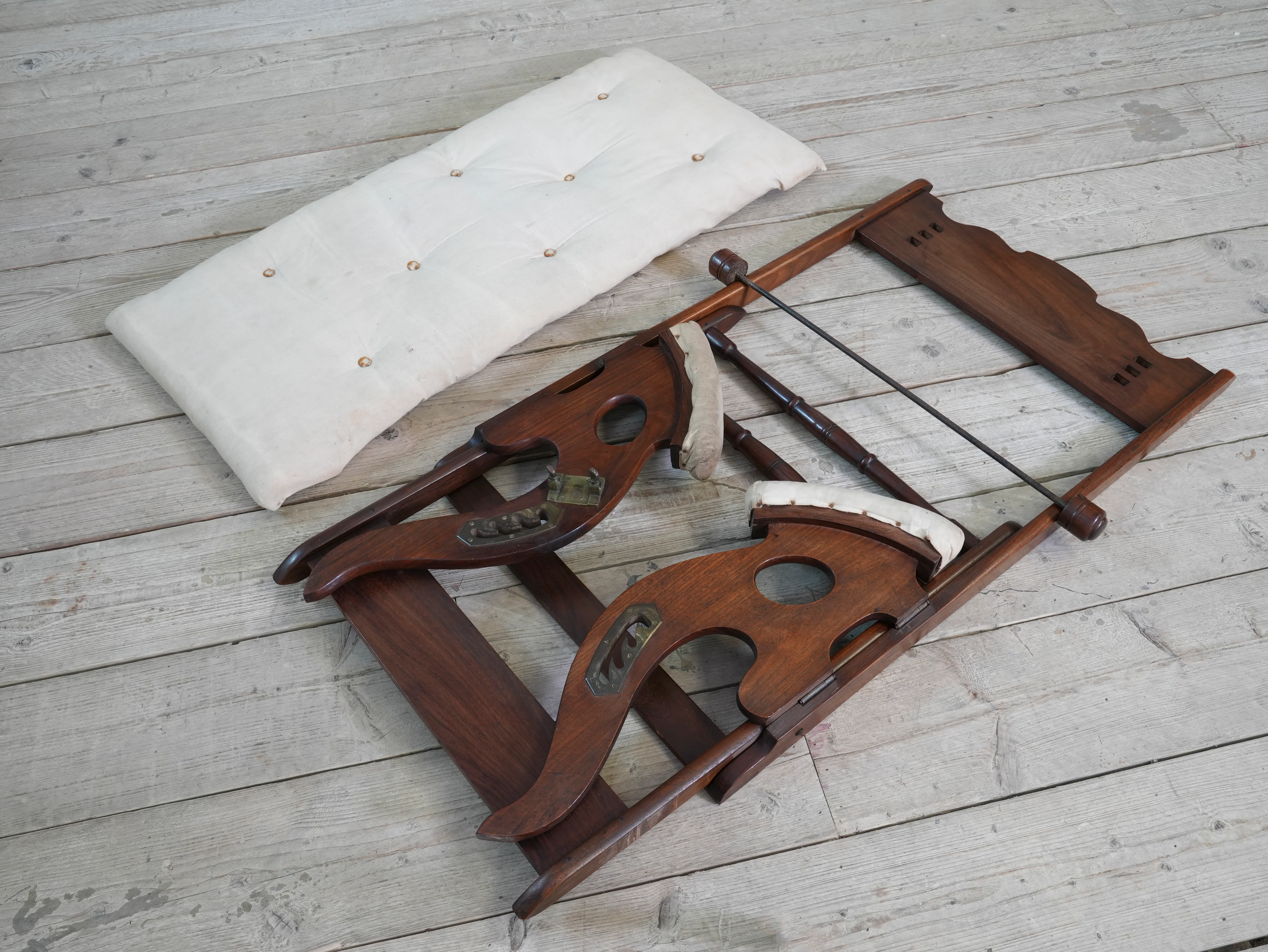 A Teak Campaign Chair - Image 23