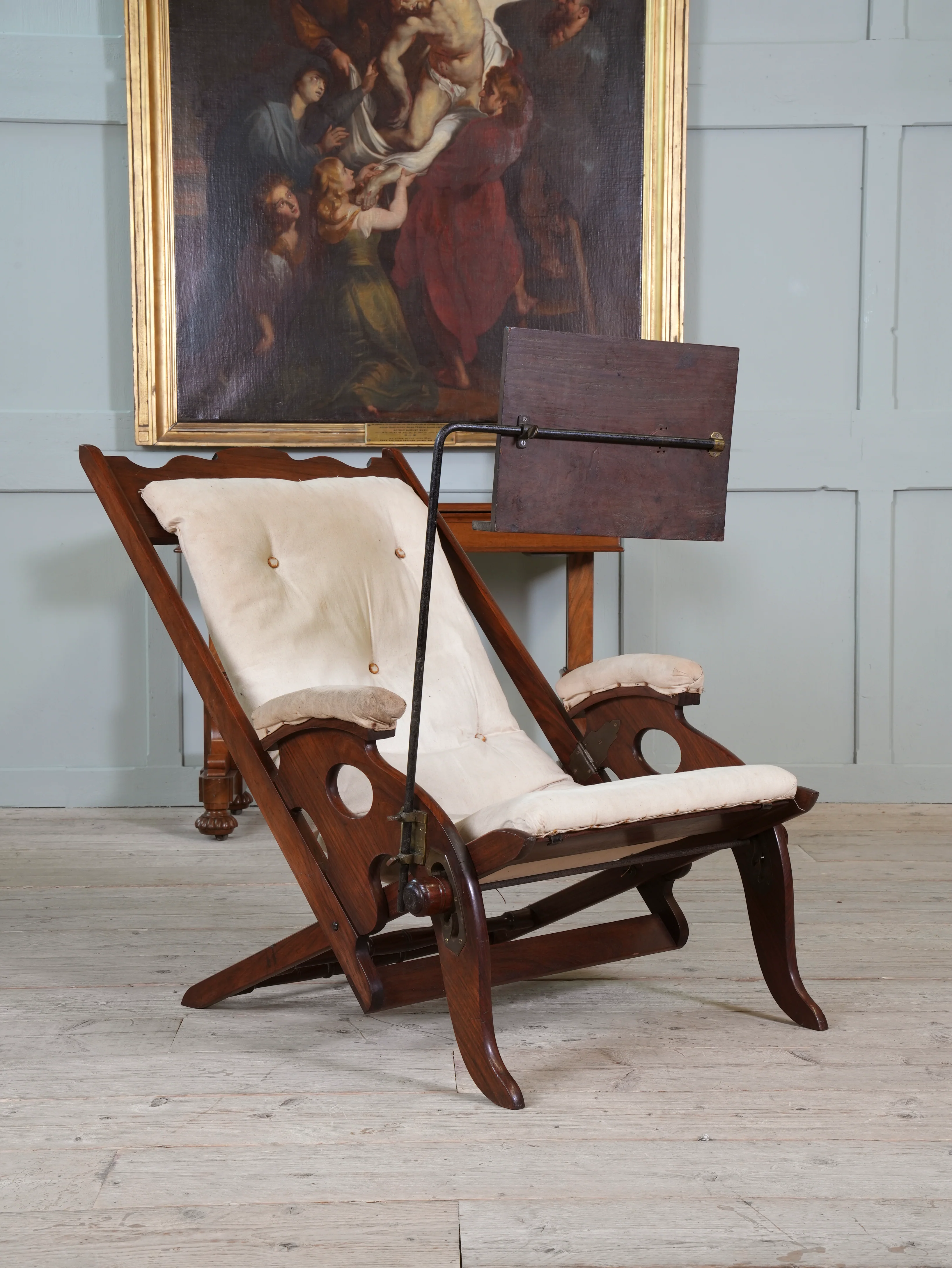 A Teak Campaign Chair - Image 4
