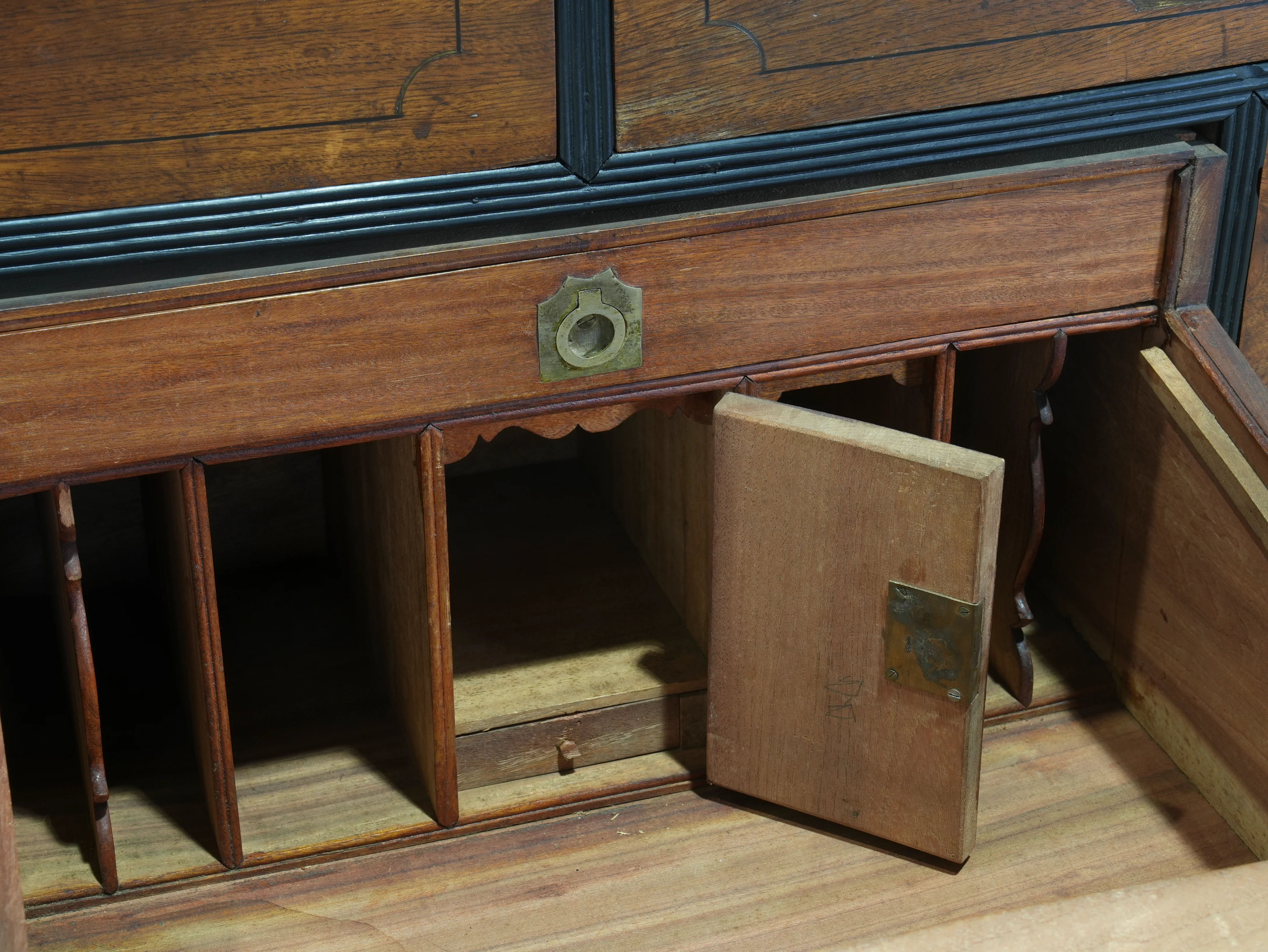 A 19th Century China Trade Secretaire Campaign Chest - Image 7