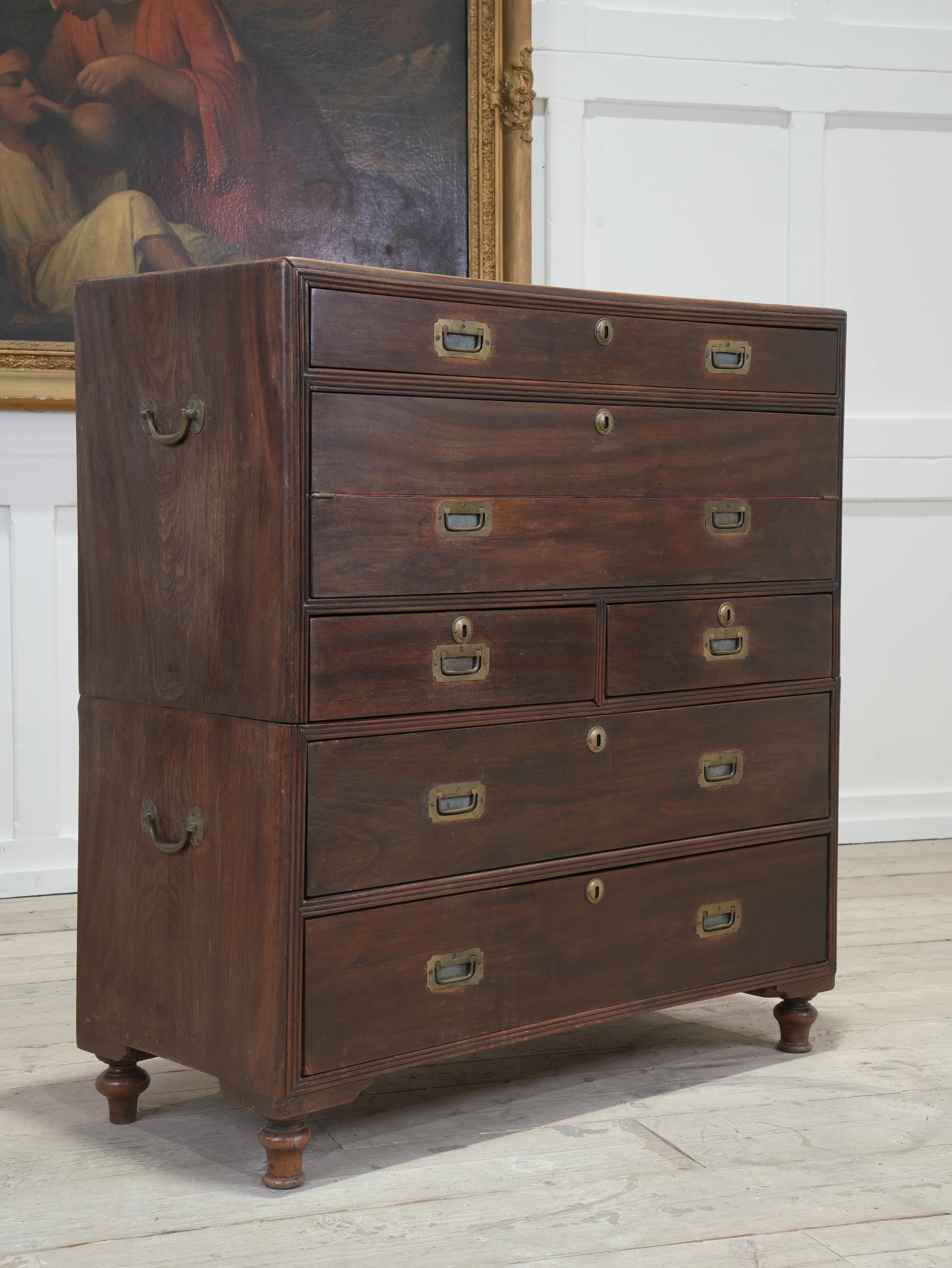 A Mid 19th Century Campaign Secretaire Chest - Image 18
