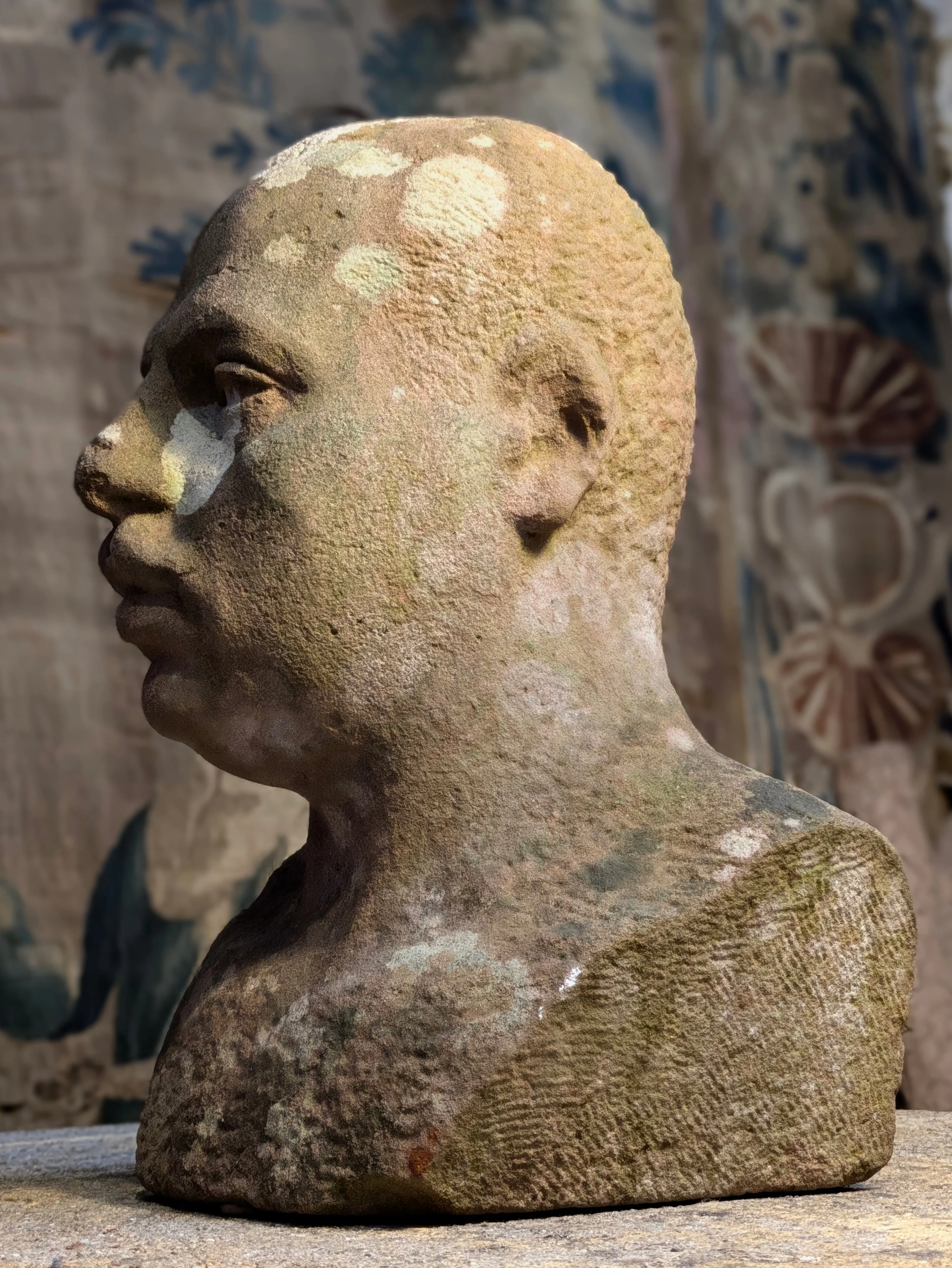 A Carved Stone Male Bust - Image 3