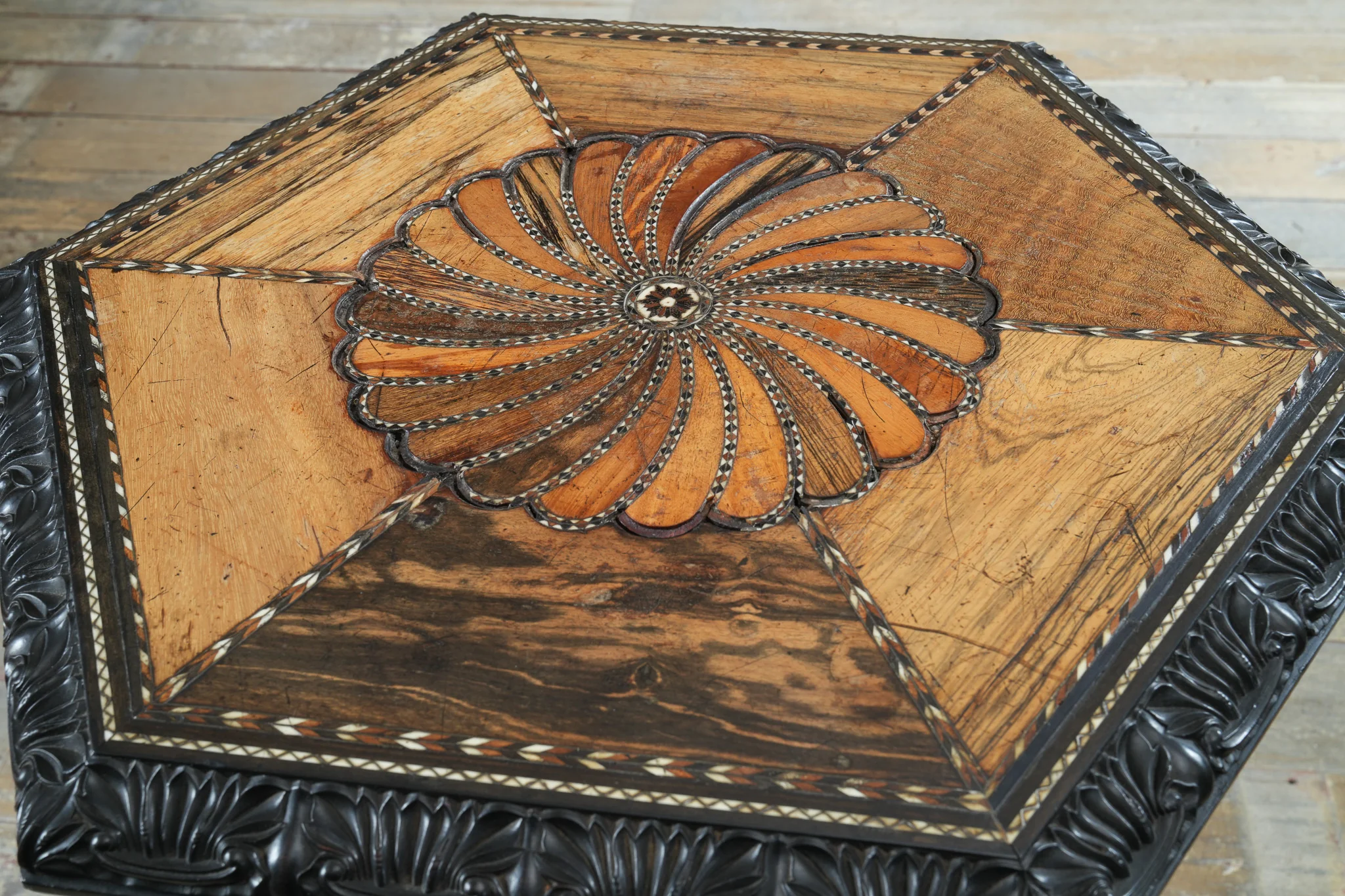 A Ceylonese Ebony & Specimen Wood Occasional Table - Image 10