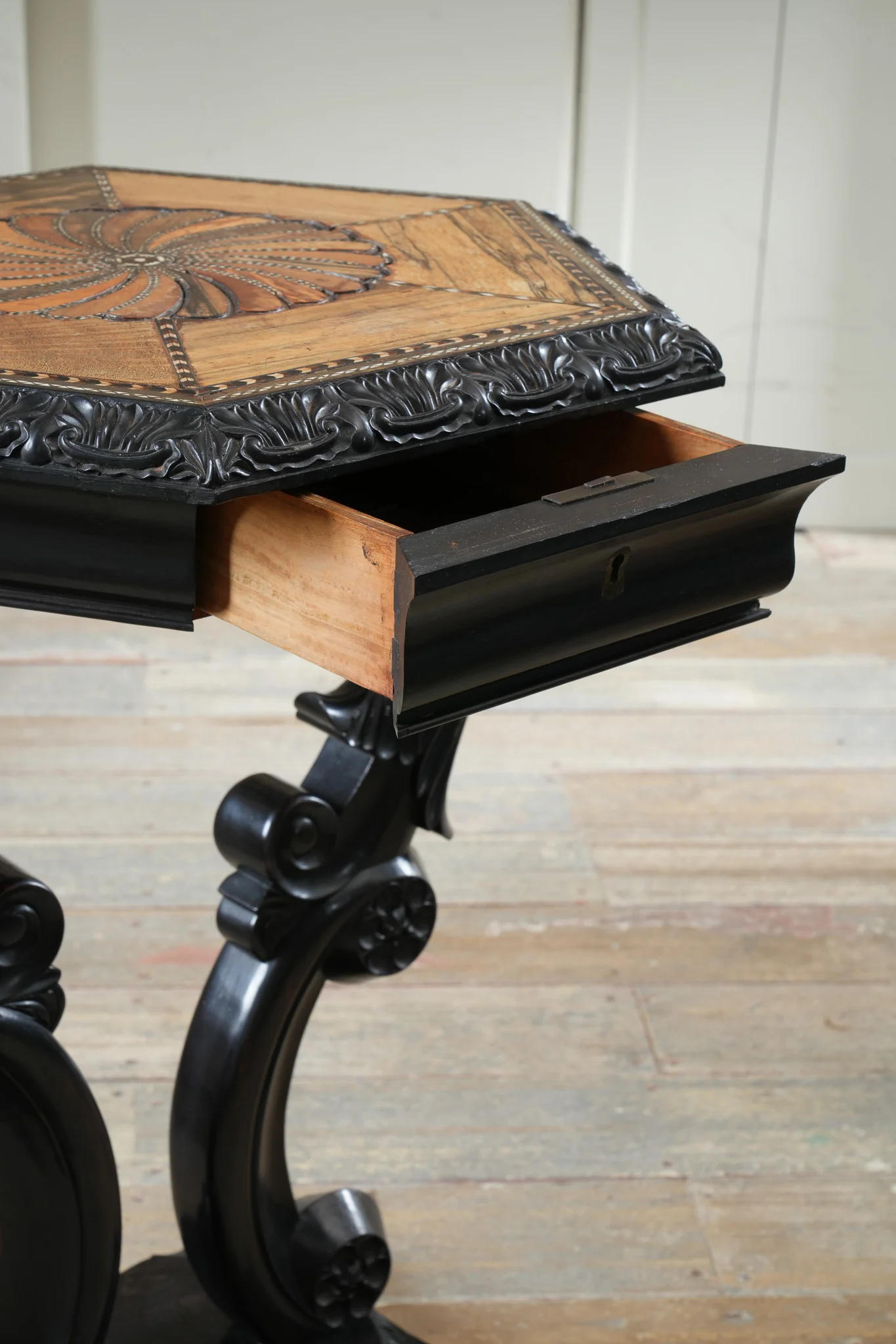 A Ceylonese Ebony & Specimen Wood Occasional Table - Image 13