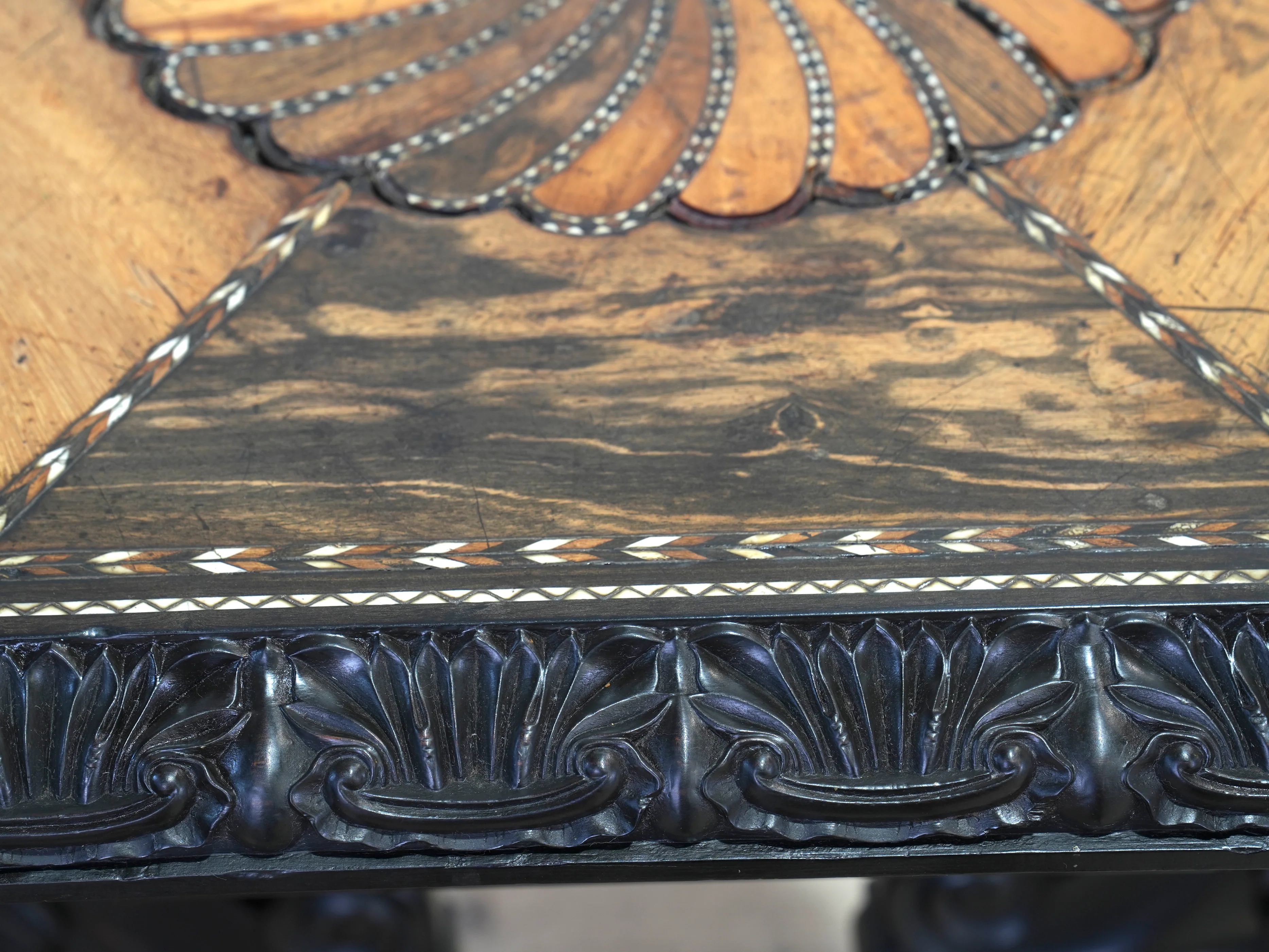 A Ceylonese Ebony & Specimen Wood Occasional Table - Image 7