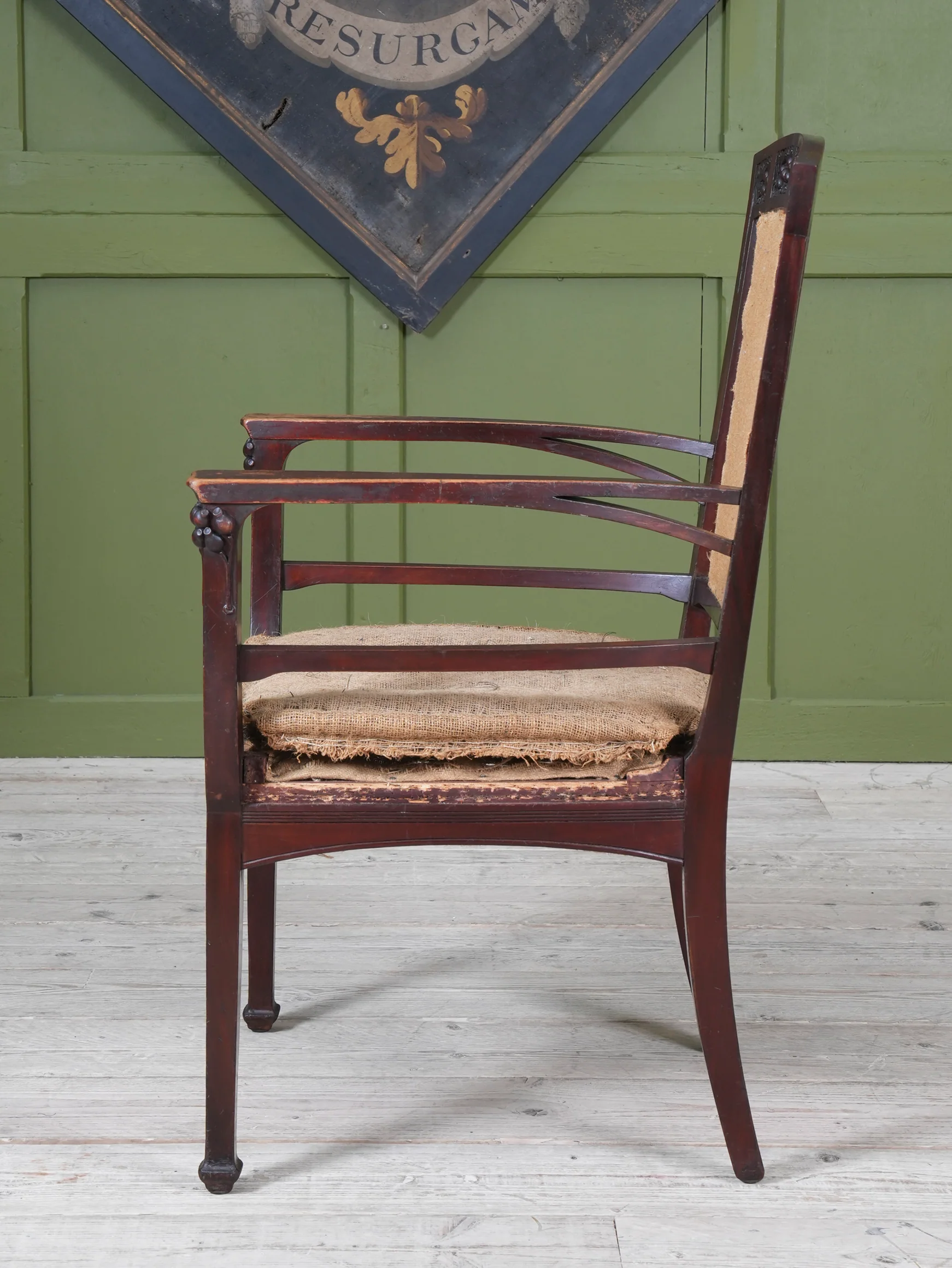 A Mahogany Arts & Crafts Elbow Chair - Image 4