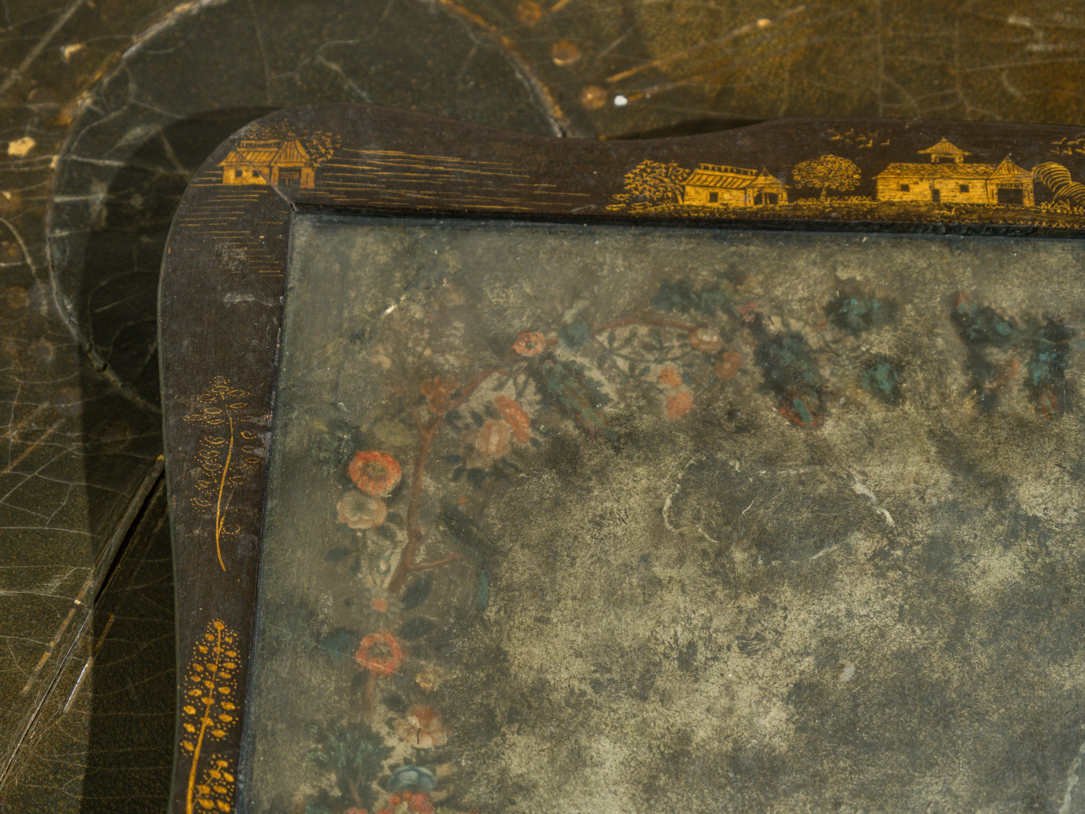 A Pair of 18th Century Chinese Reverse Glass Mirrors - Image 19