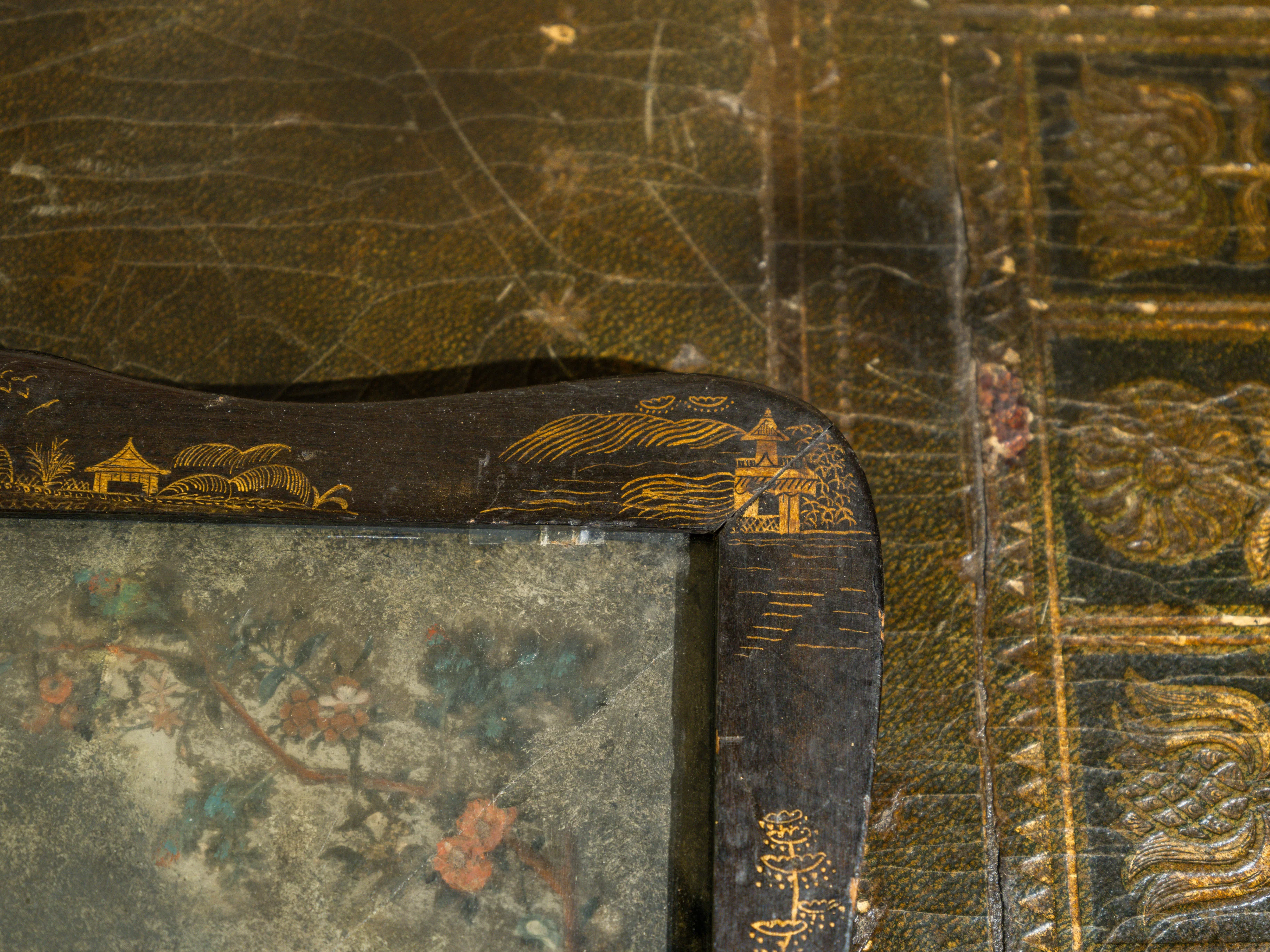 A Pair of 18th Century Chinese Reverse Glass Mirrors - Image 22