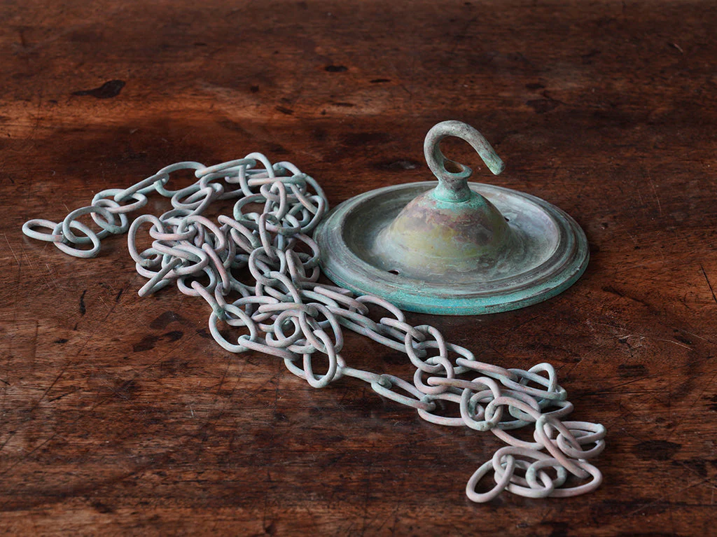 The Capel Bach Opaline Glass Pendant in Verdigris - Image 10