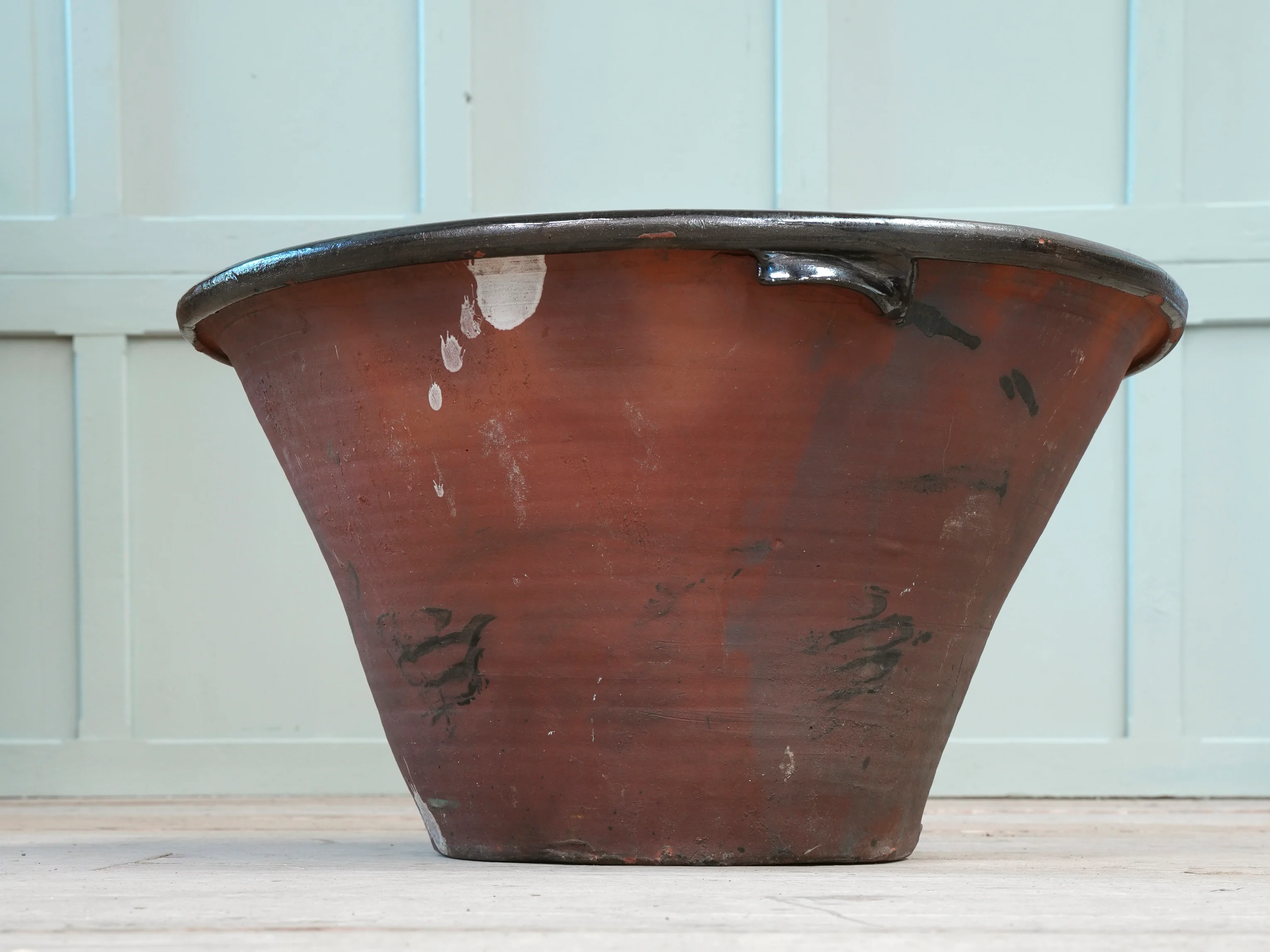 A Large Glazed 19th Century Dairy Bowl - Image 8