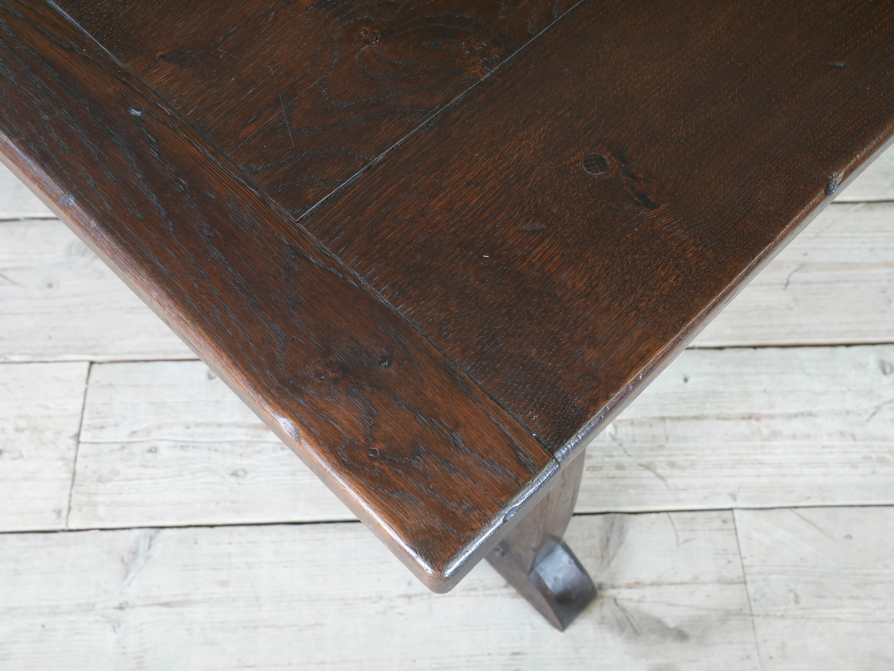 A Dark Oak Arts & Crafts Refectory Table - Image 8