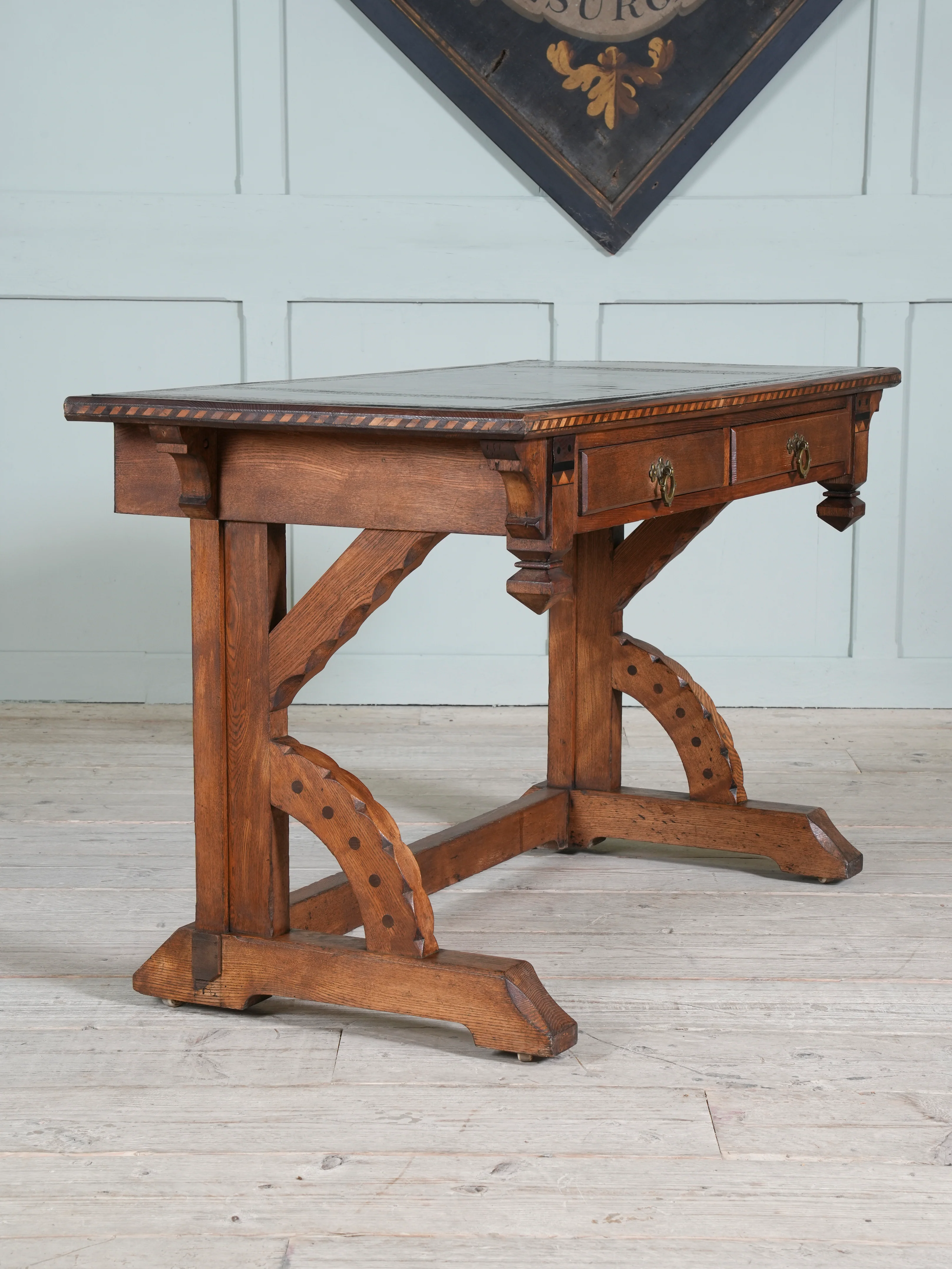 A Gothic Revival Desk in the manner of Charles Bevan - Image 16