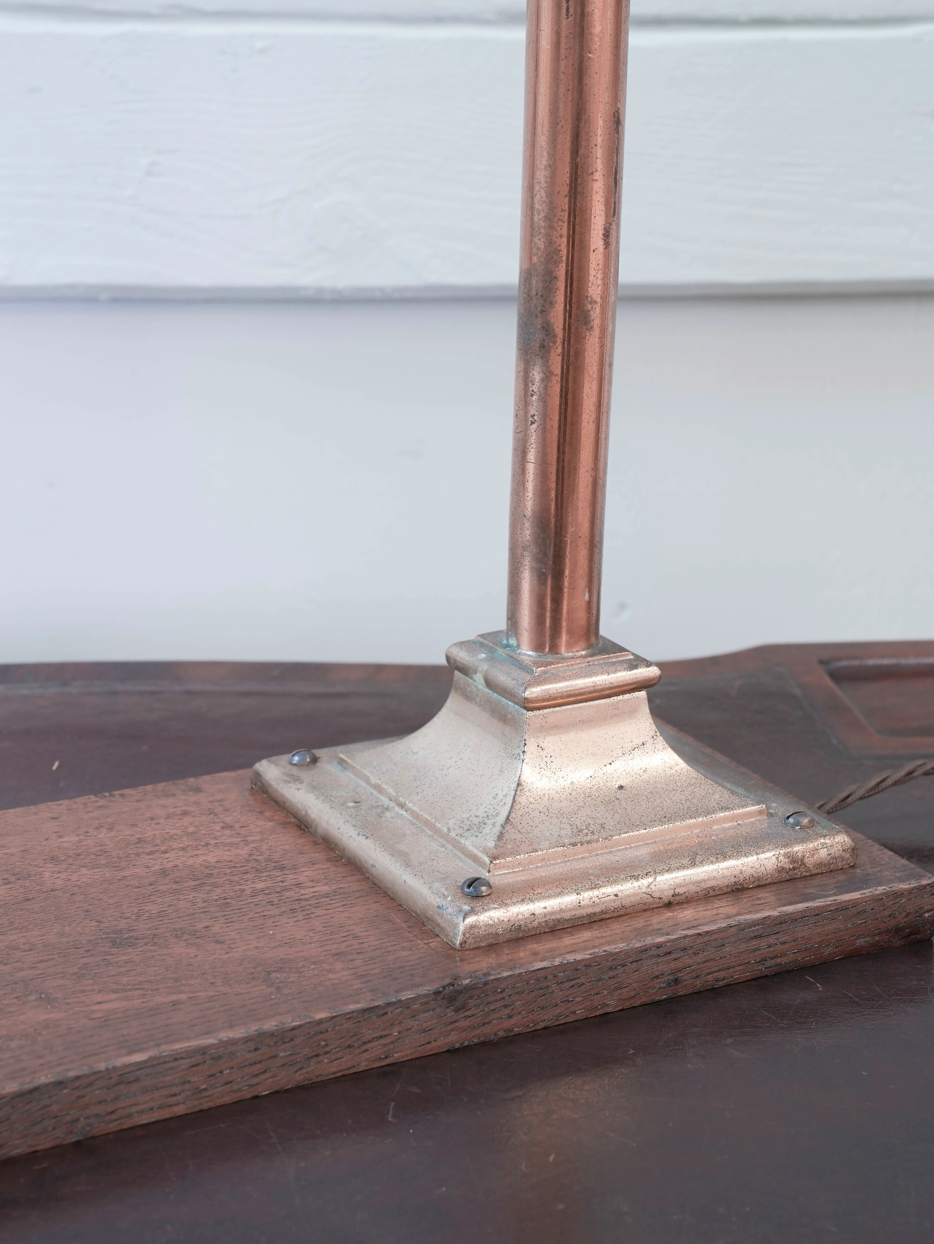 A Bronze & Brass Library Lamp - Image 5