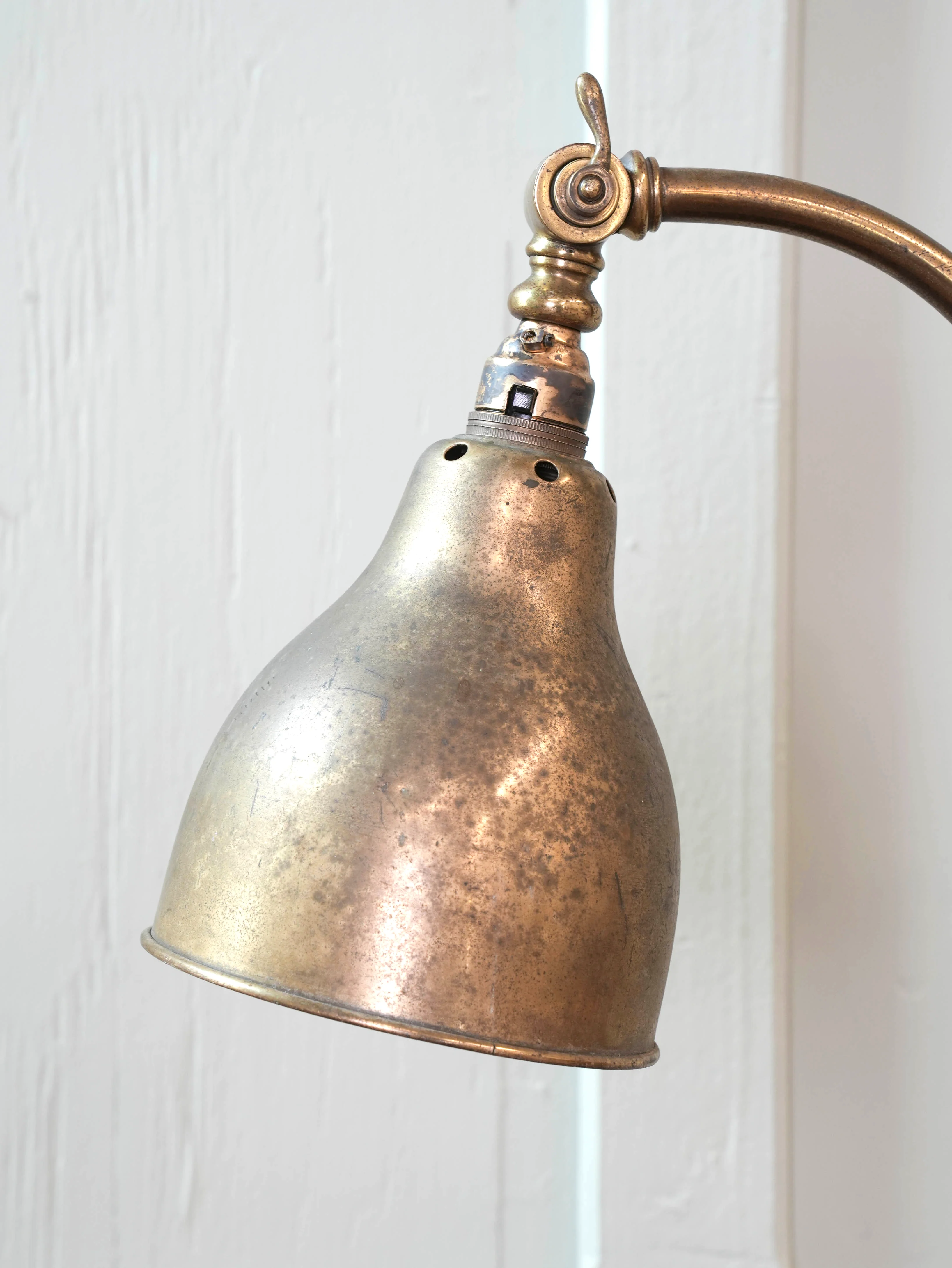 A Bronze & Brass Library Lamp - Image 6