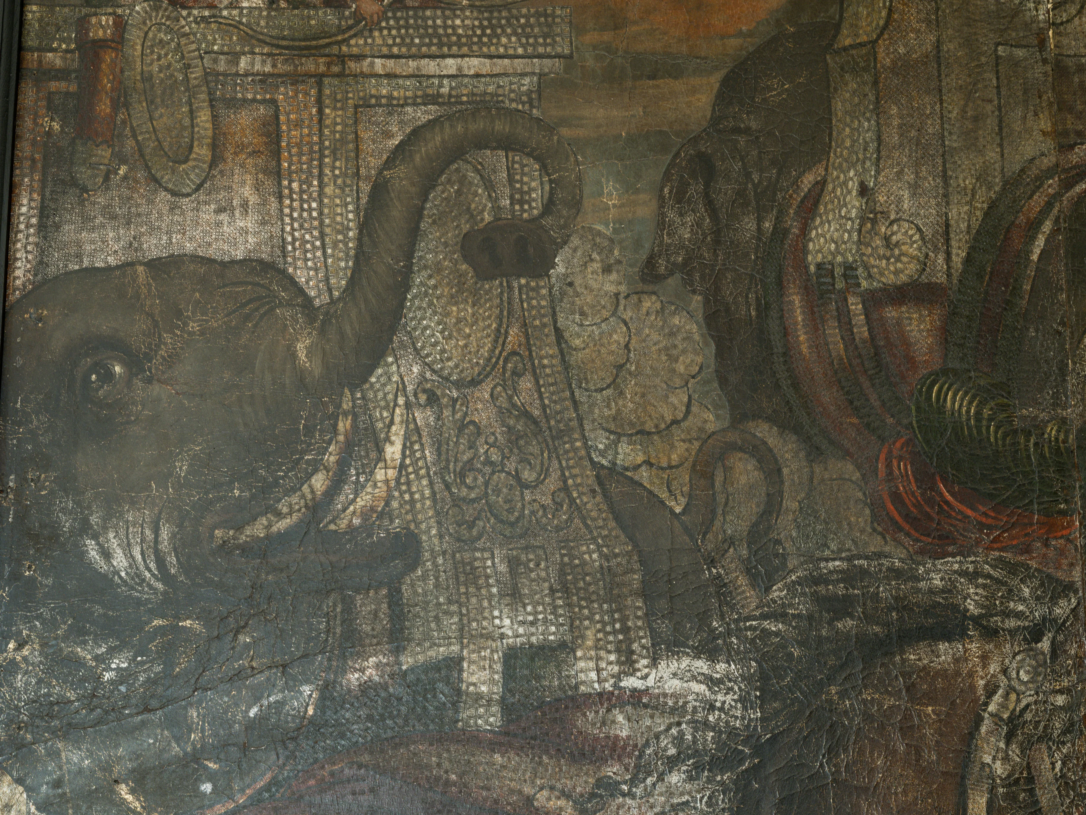 18th Century Oil on Leather "The Battle of Cannae" - Image 15