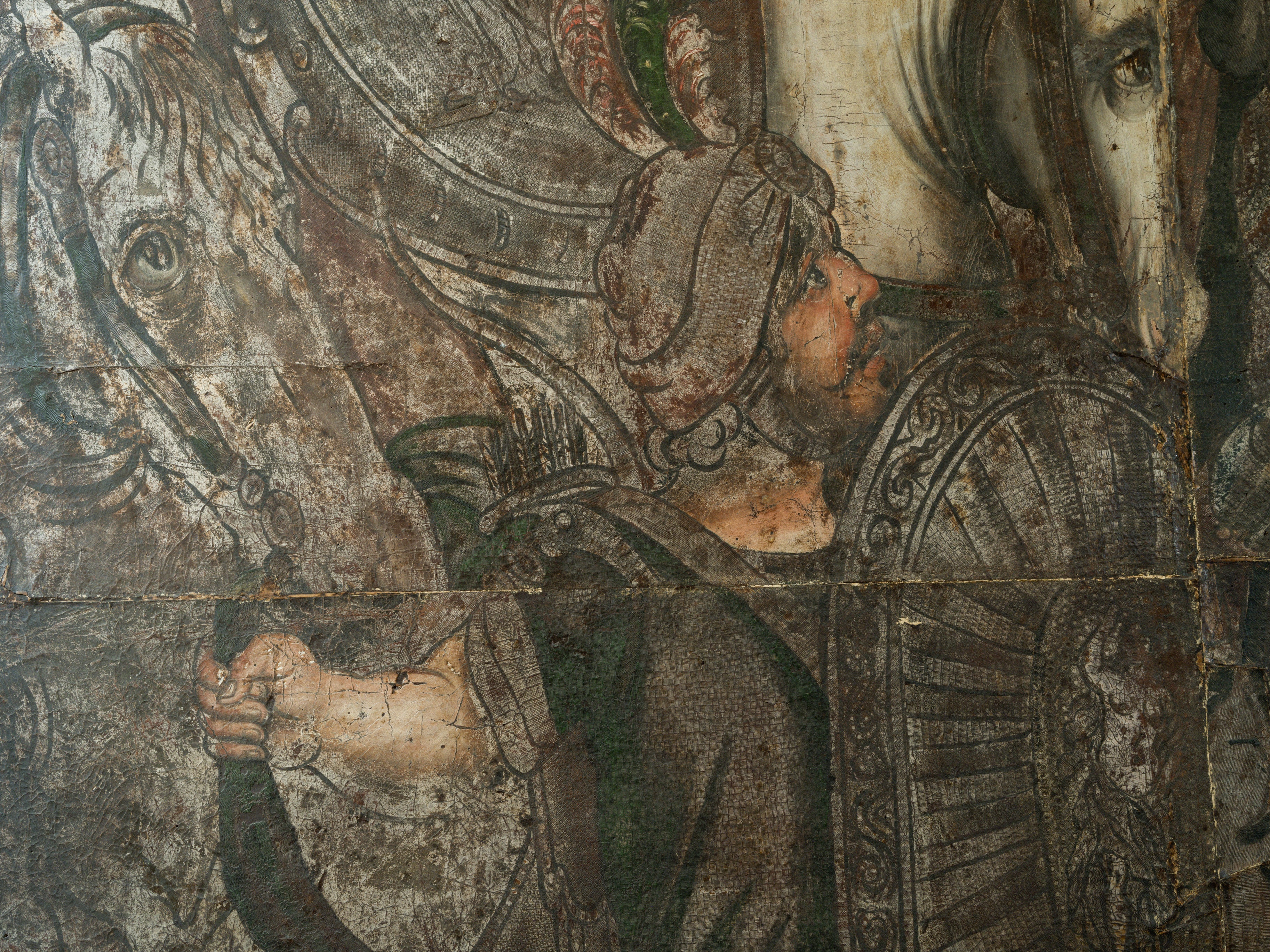 18th Century Oil on Leather "The Battle of Cannae" - Image 19