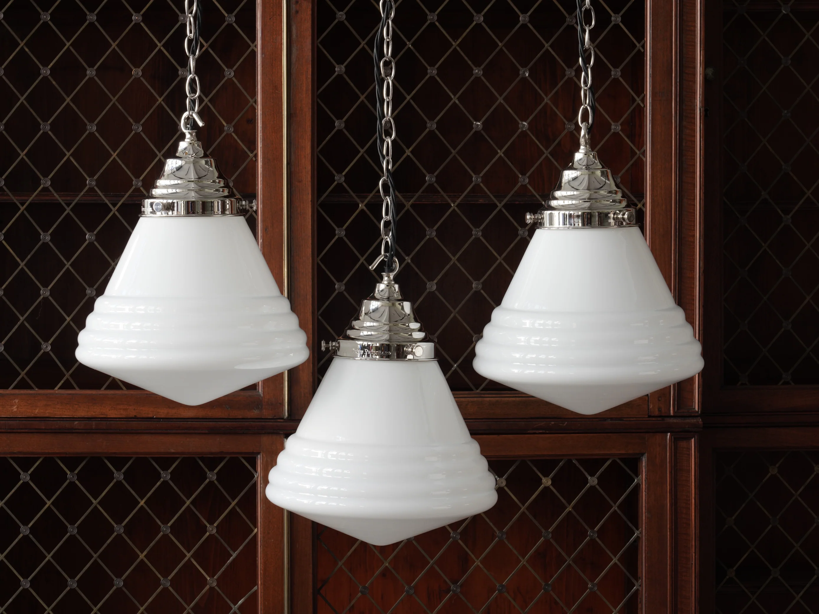 The Grace Opaline Pendant Light in Nickel - Image 3