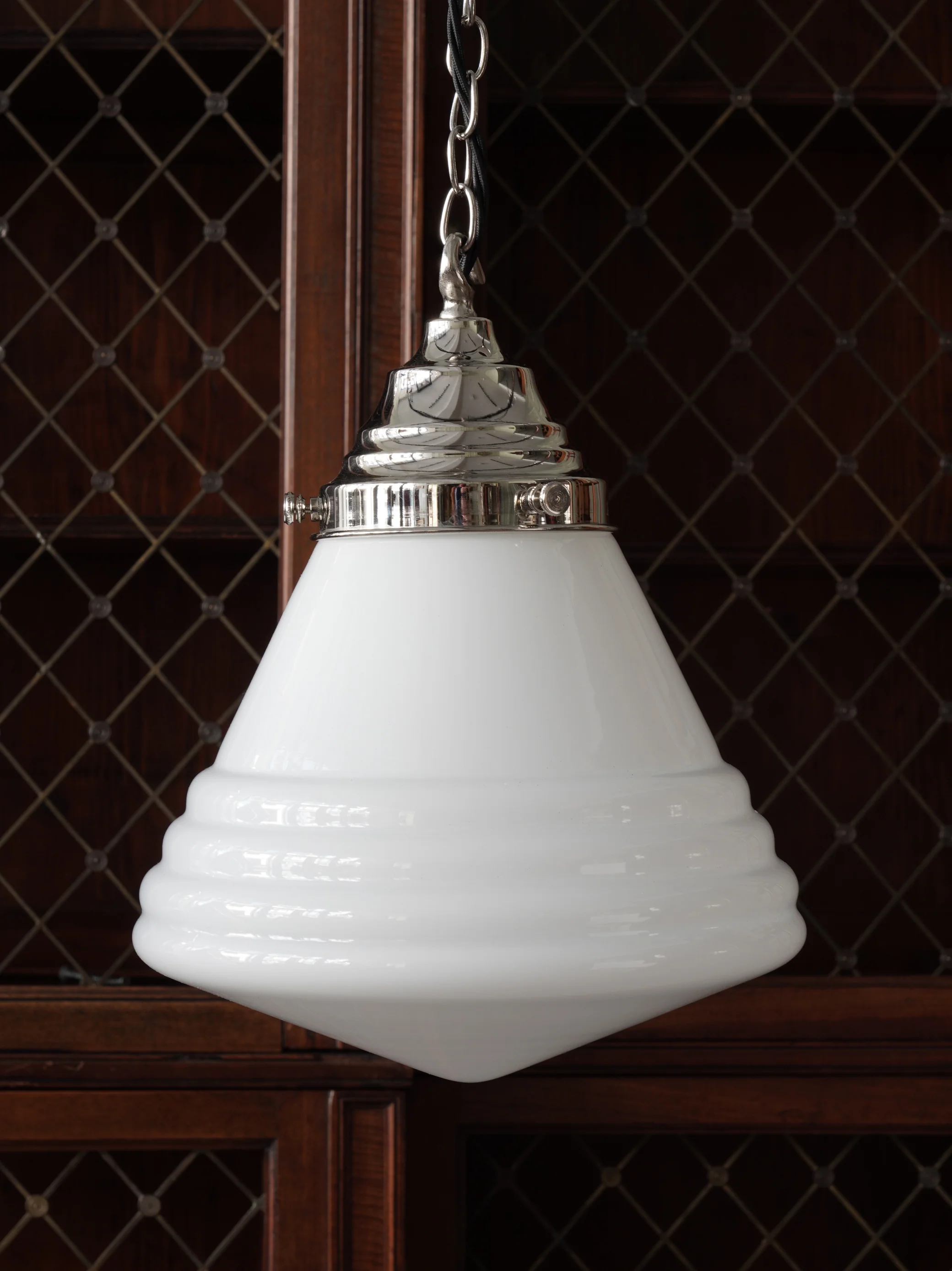 The Grace Opaline Pendant Light in Nickel - Image 5