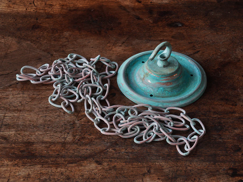 The Grace Opaline Glass Pendant Light in Verdigris - Image 12