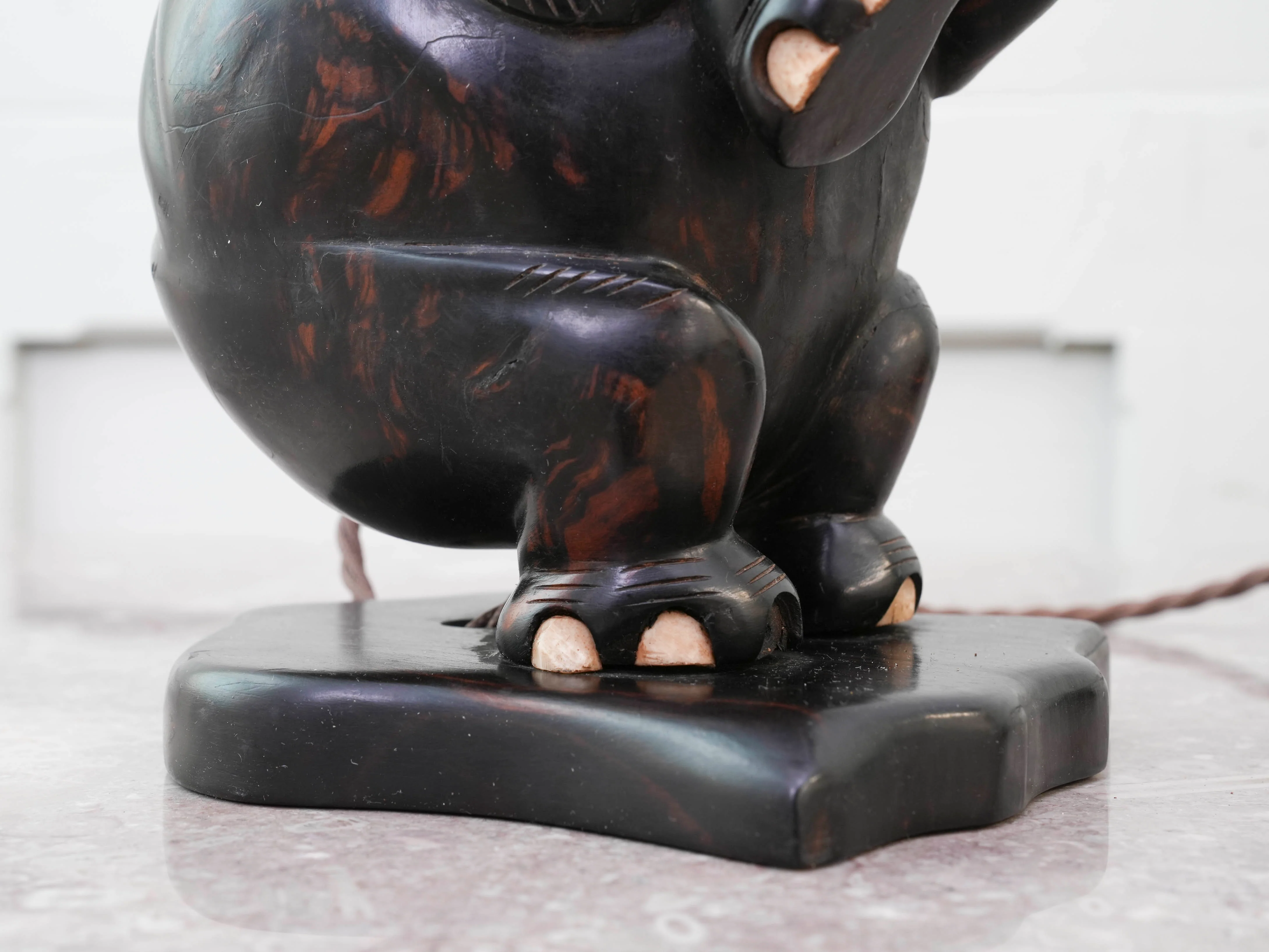 A Rosewood Elephant Lamp - Image 8
