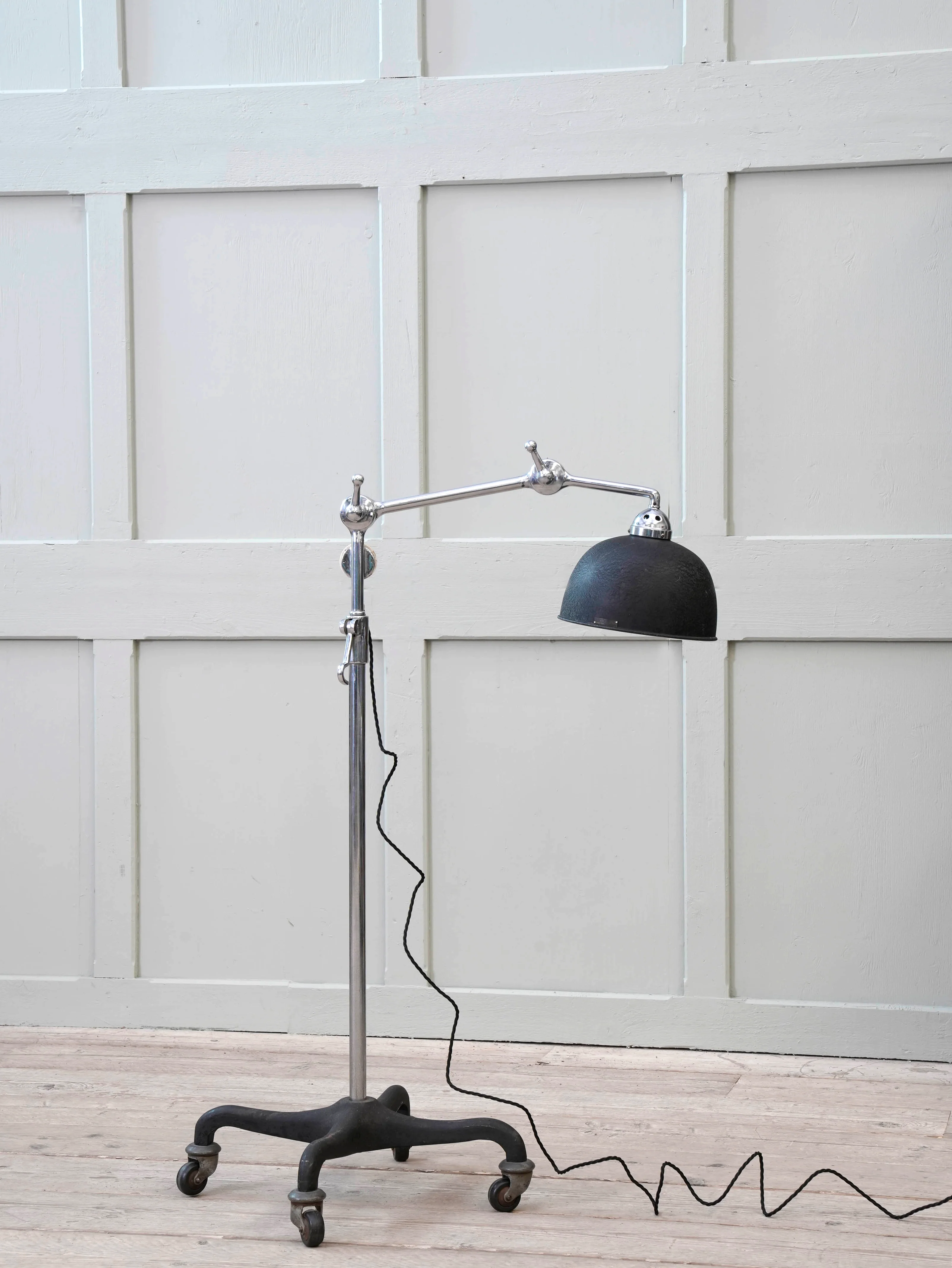 An Adjustable Nickel Plated Floor Lamp - Image 4
