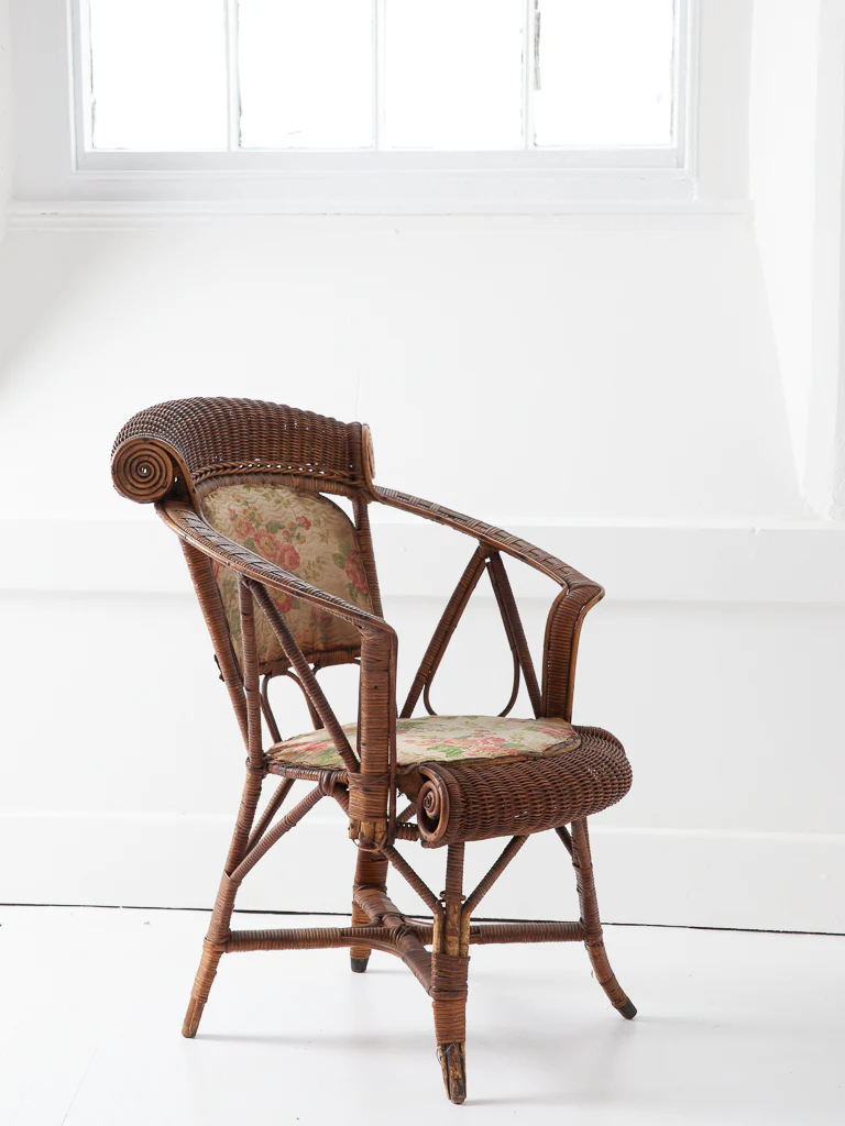 Scrolled Canework Open Armchair - Image 2