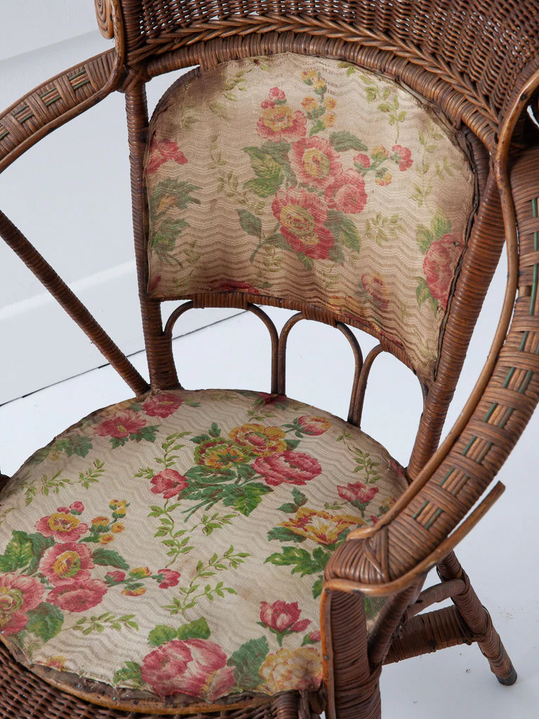 Scrolled Canework Open Armchair - Image 3